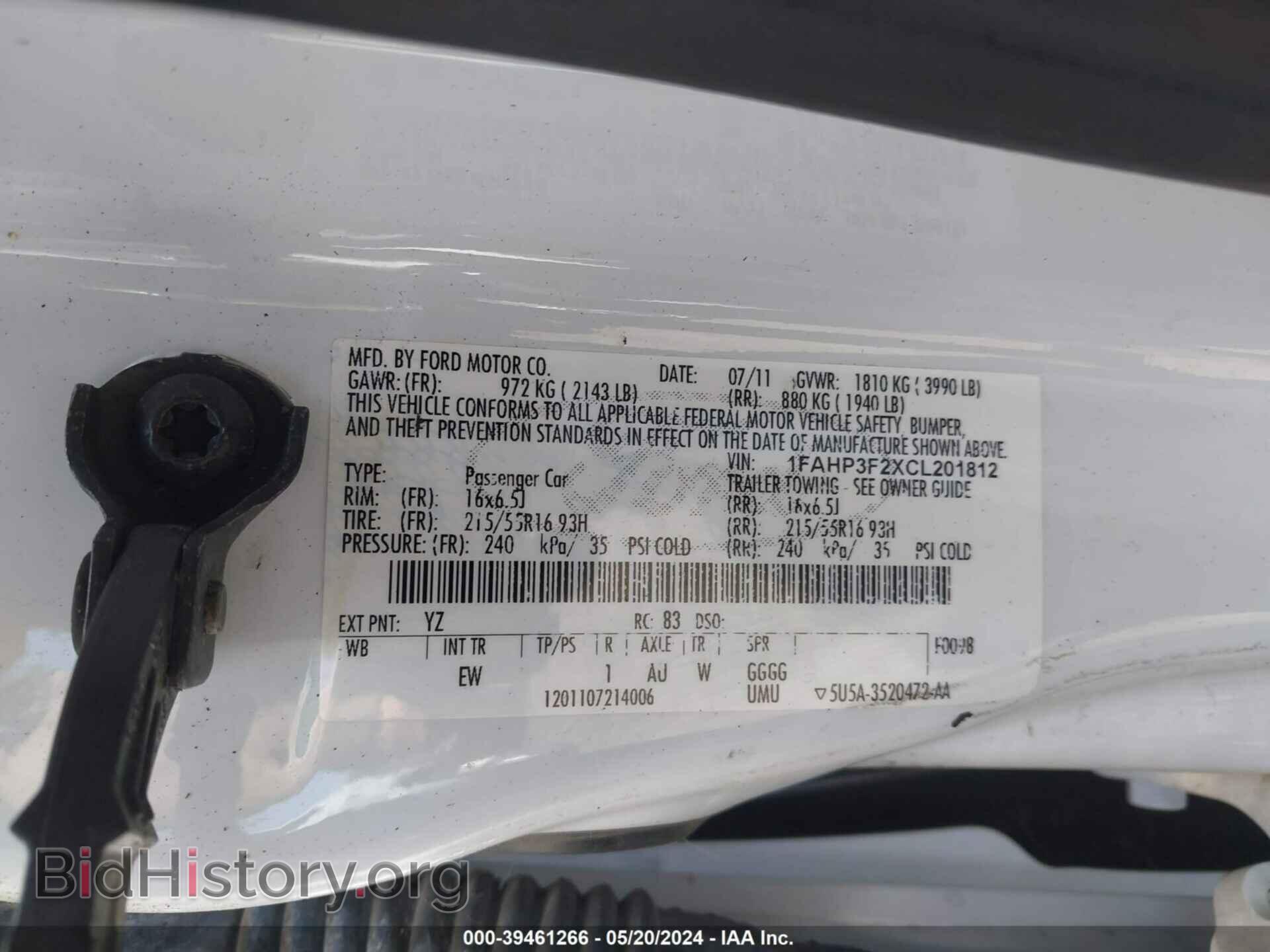 2012 FORD FOCUS - VIN: 1FAHP3F2XCL201812 - Photo 9