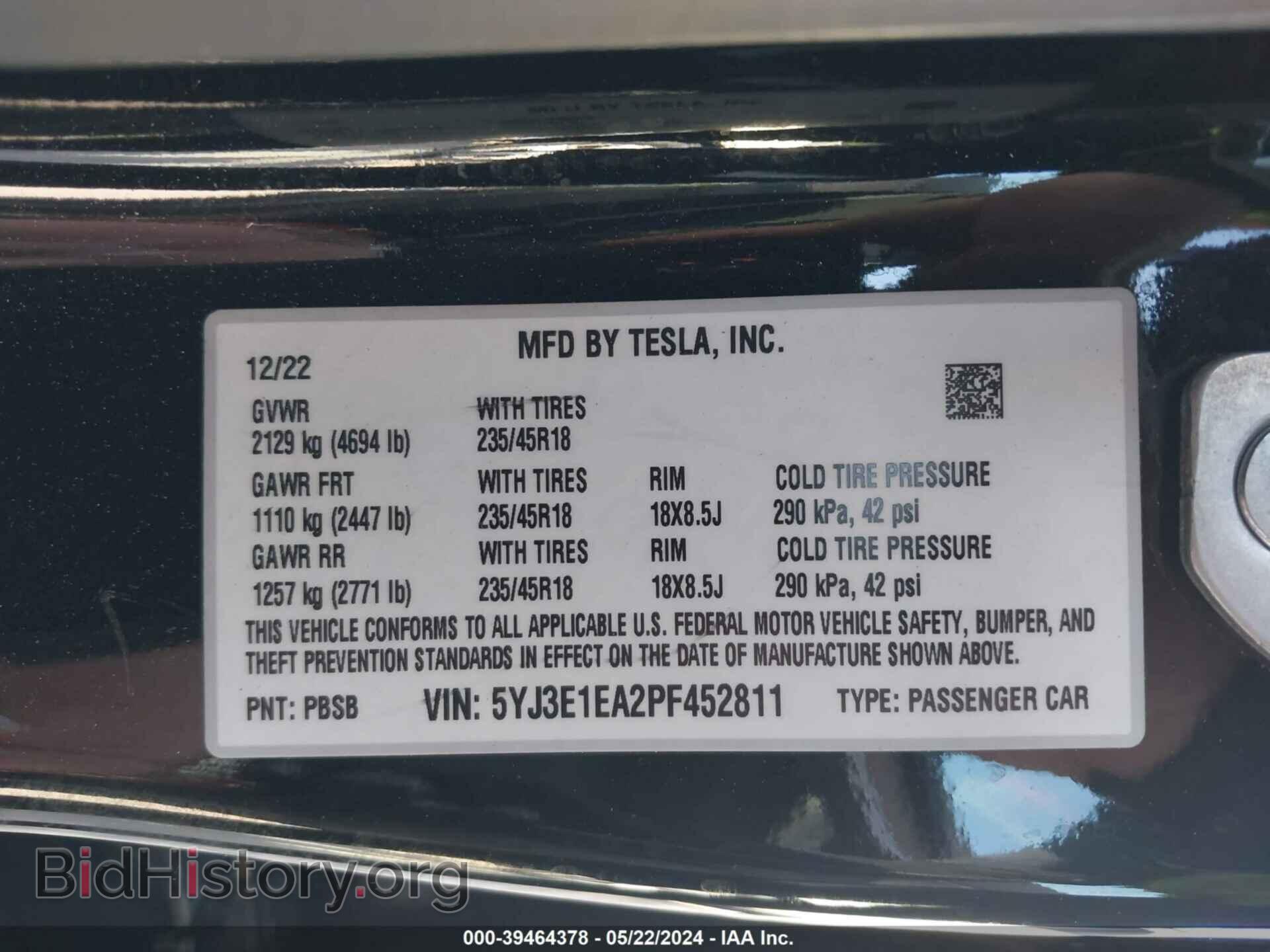2023 TESLA MODEL 3 - VIN: 5YJ3E1EA2PF452811 - Фото 9