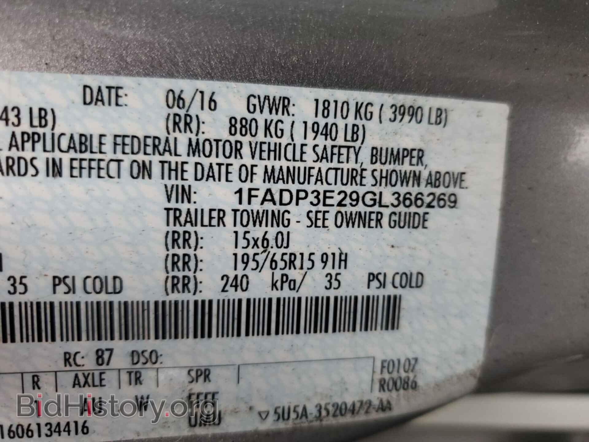 2016 FORD FOCUS - VIN: 1FADP3E29GL366269 - Photo 9