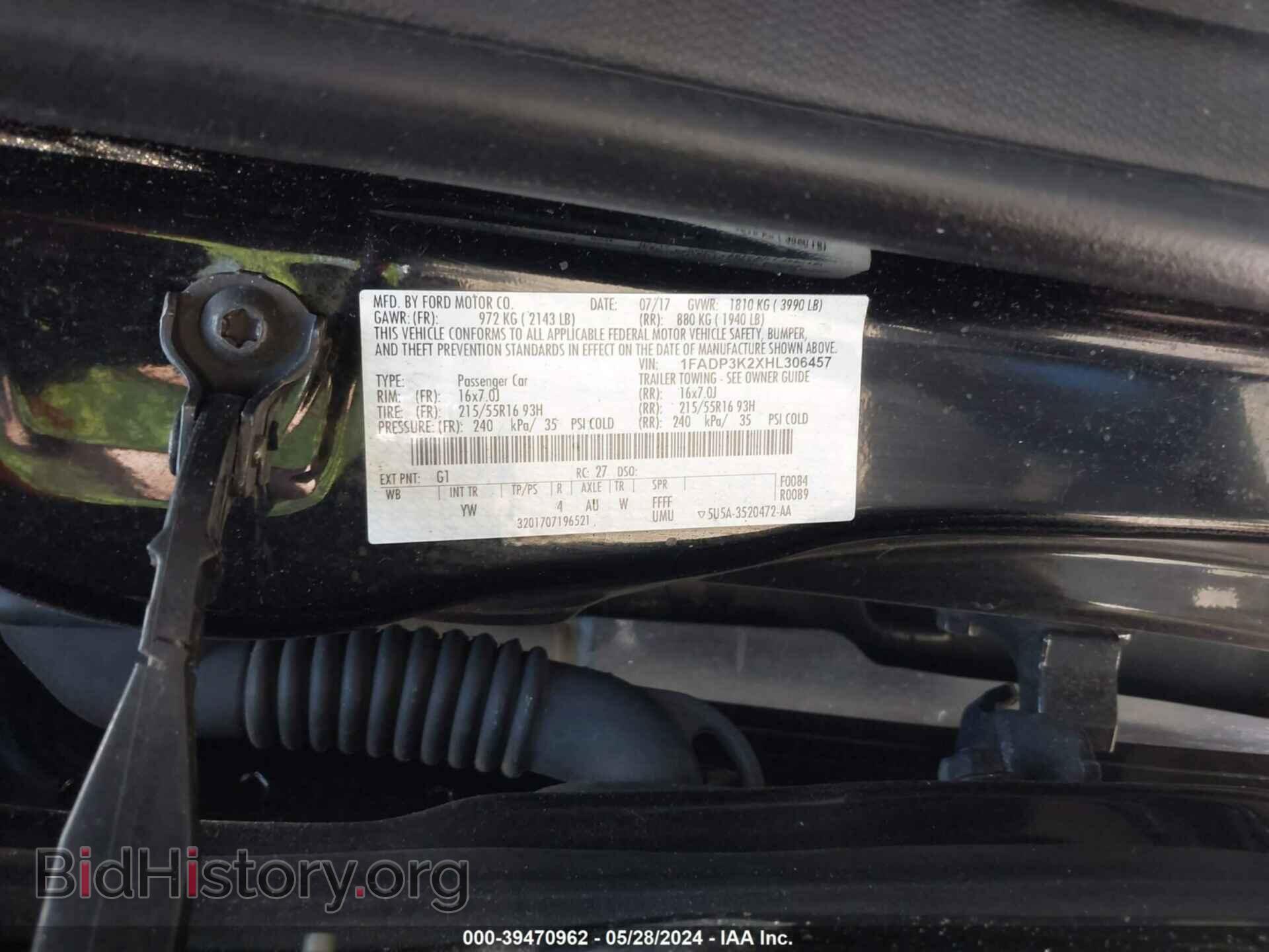 2017 FORD FOCUS - VIN: 1FADP3K2XHL306457 - Фото 9