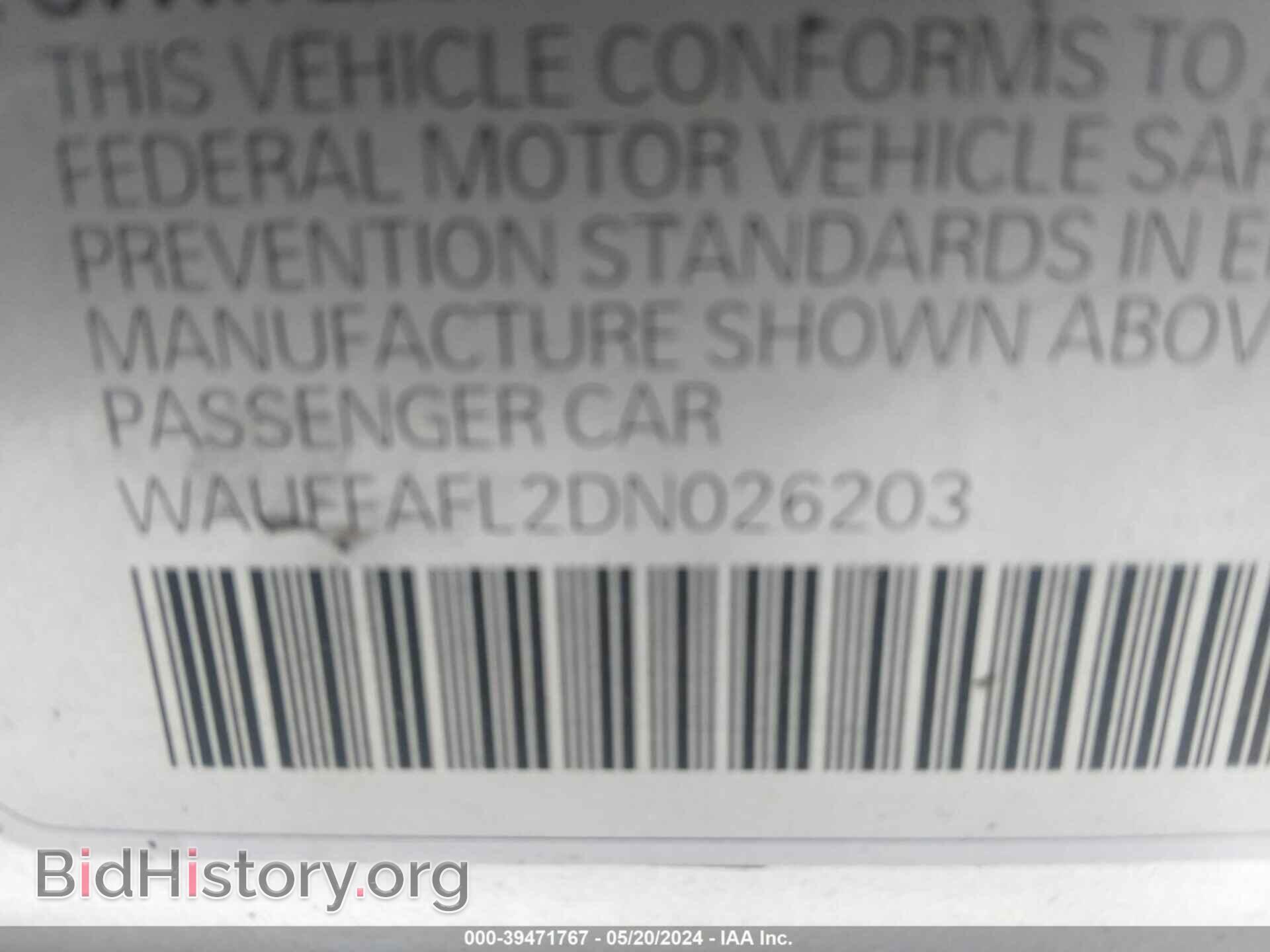 2013 AUDI A4 - VIN: WAUFFAFL2DN026203 - Фото 9