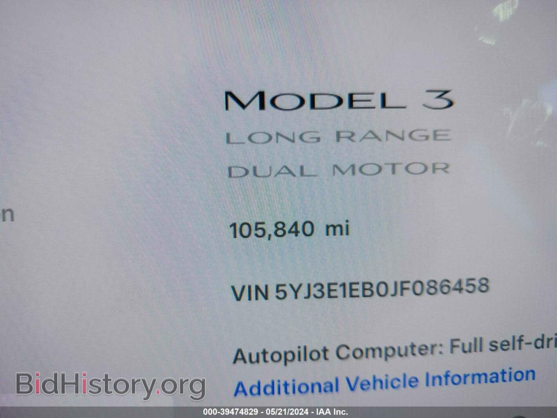 2018 TESLA MODEL 3 - VIN: 5YJ3E1EB0JF086458 - Photo 14