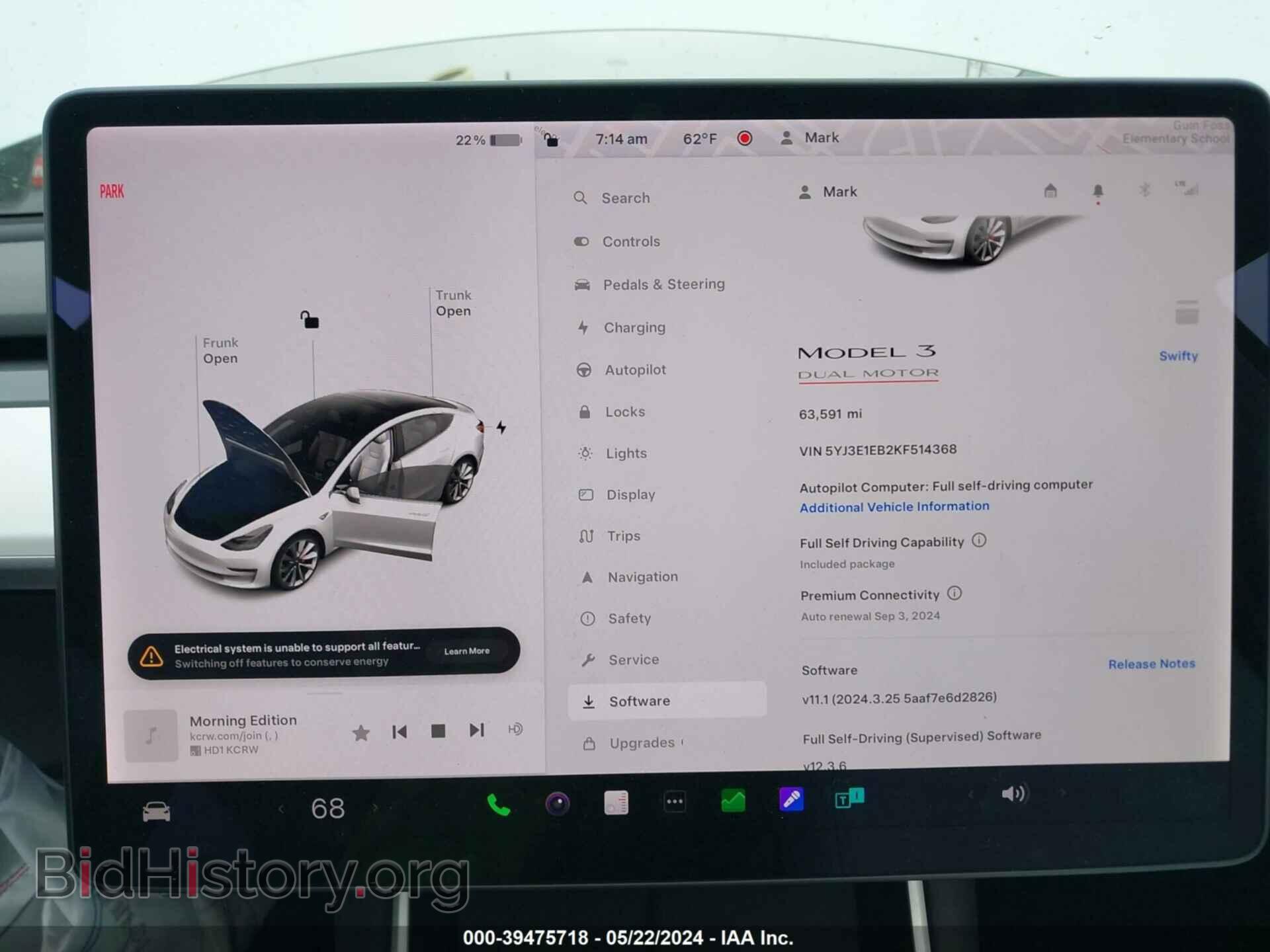2019 TESLA MODEL 3 - VIN: 5YJ3E1EB2KF514368 - Фото 7