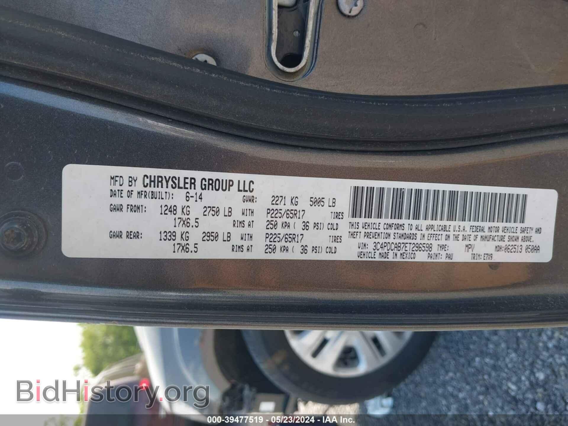 2014 DODGE JOURNEY - VIN: 3C4PDCAB7ET296598 - Фото 9