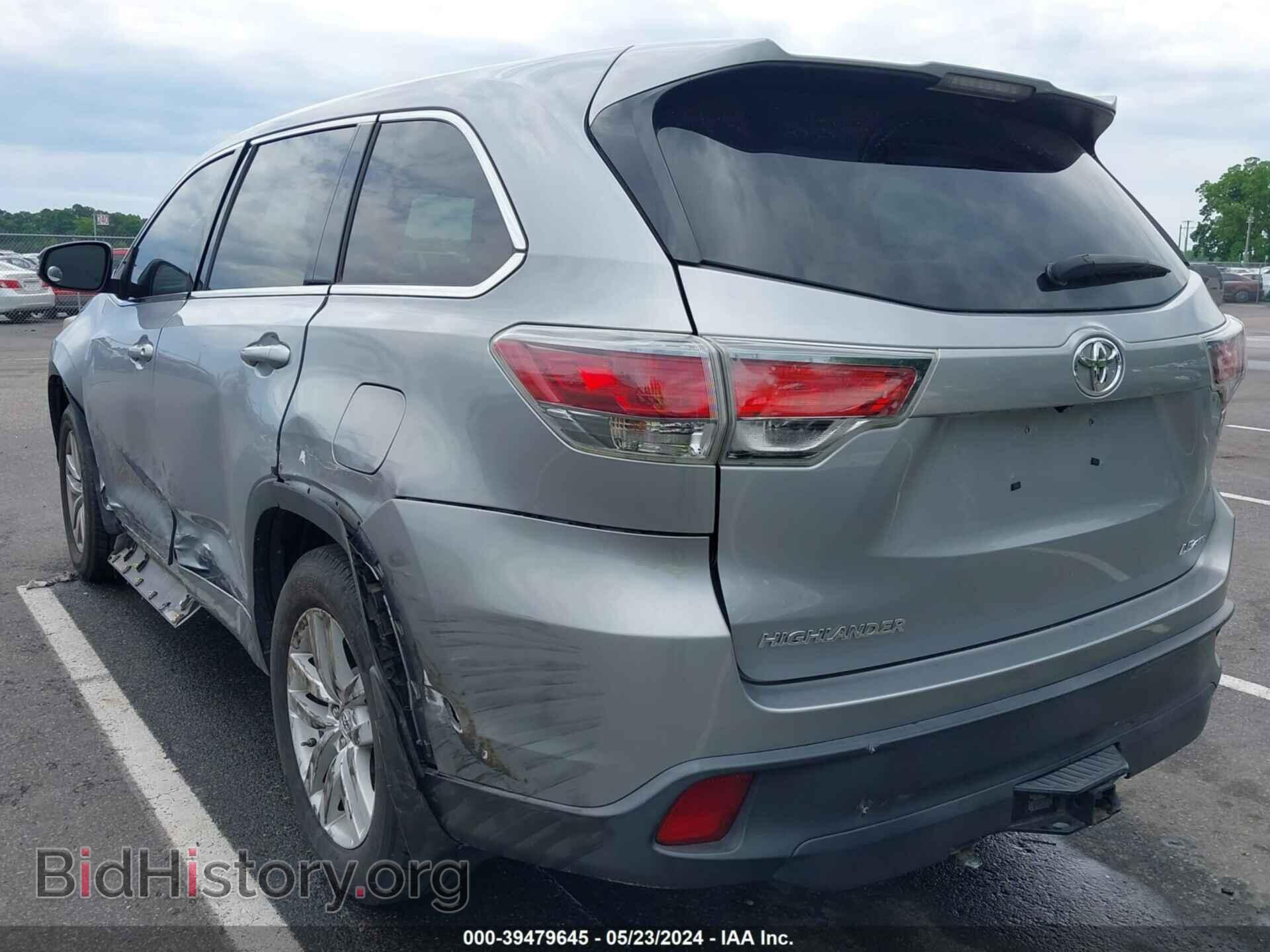 2014 TOYOTA HIGHLANDER - VIN: 5TDBKRFHXES033046 - Фото 3