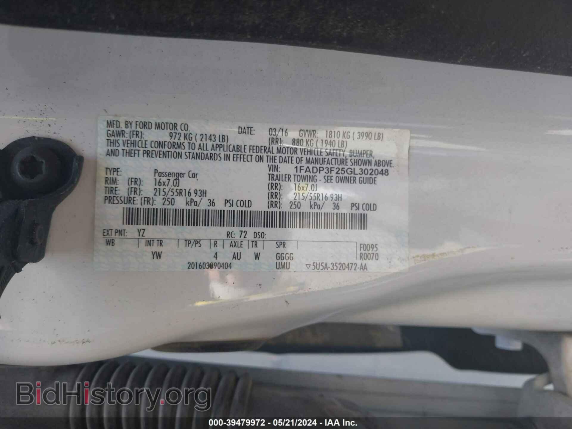 2016 FORD FOCUS - VIN: 1FADP3F25GL302048 - Photo 9