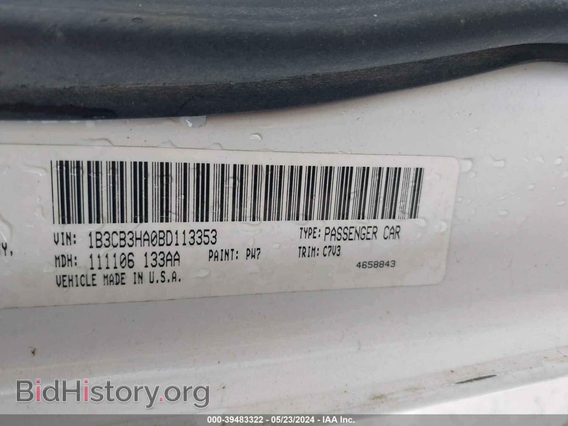 2011 DODGE CALIBER - VIN: 1B3CB3HA0BD113353 - Фото 9