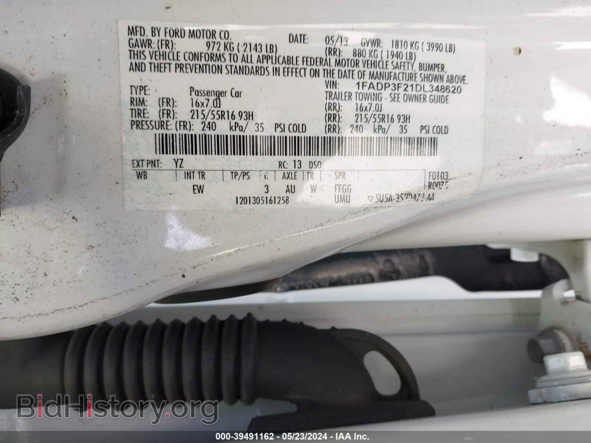 2013 FORD FOCUS - VIN: 1FADP3F21DL348620 - Photo 9