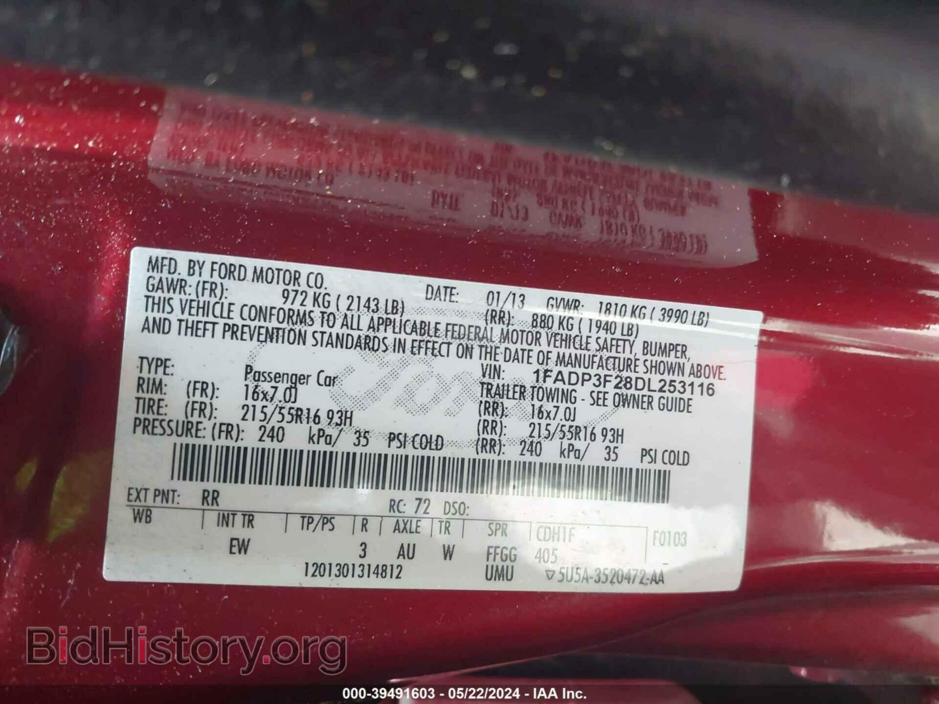 2013 FORD FOCUS - VIN: 1FADP3F28DL253116 - Photo 9