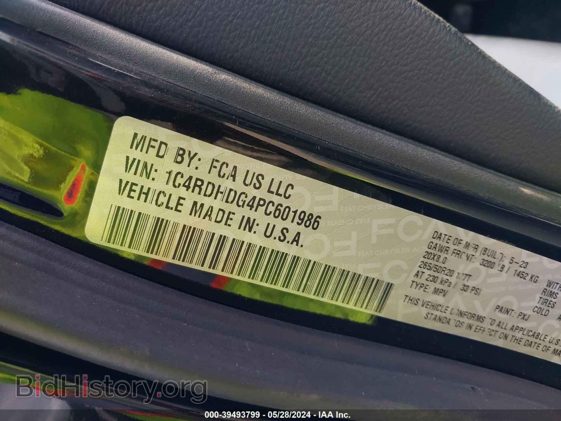 2023 DODGE DURANGO - VIN: 1C4RDHDG4PC601986 - Фото 9