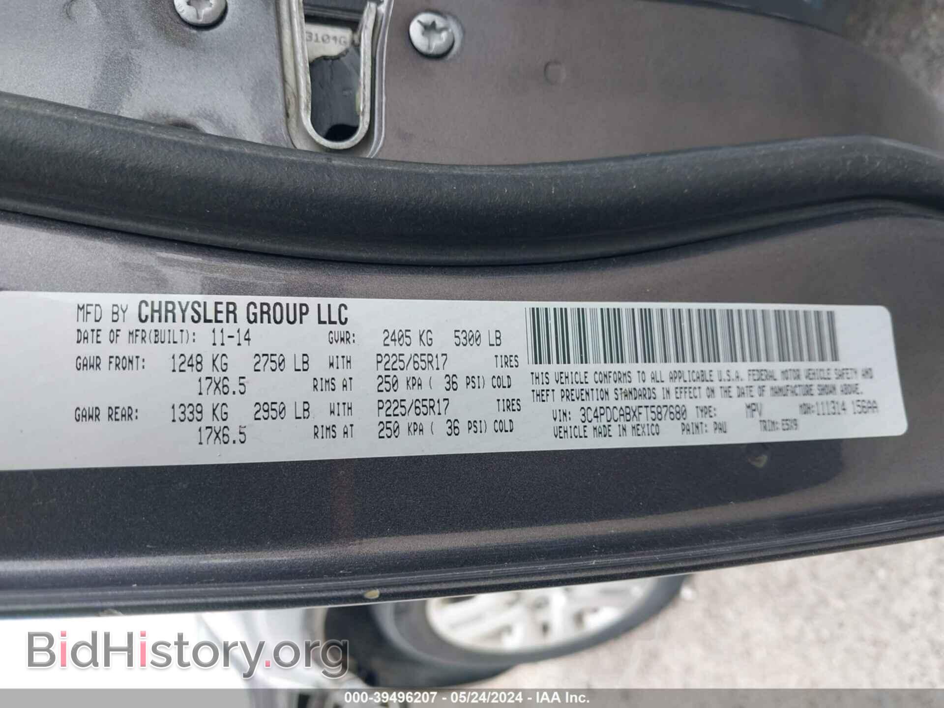 2015 DODGE JOURNEY - VIN: 3C4PDCABXFT587680 - Фото 9