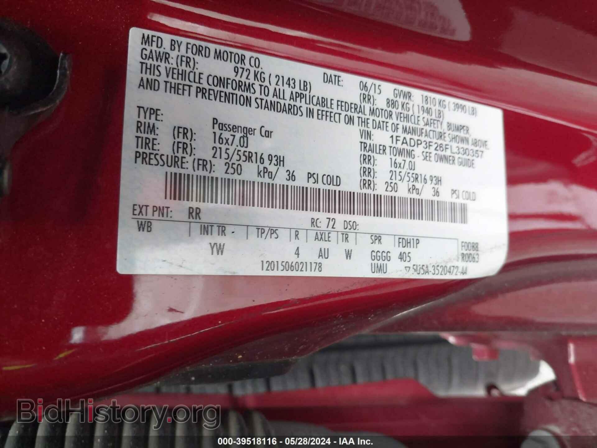 2015 FORD FOCUS - VIN: 1FADP3F26FL330357 - Фото 9