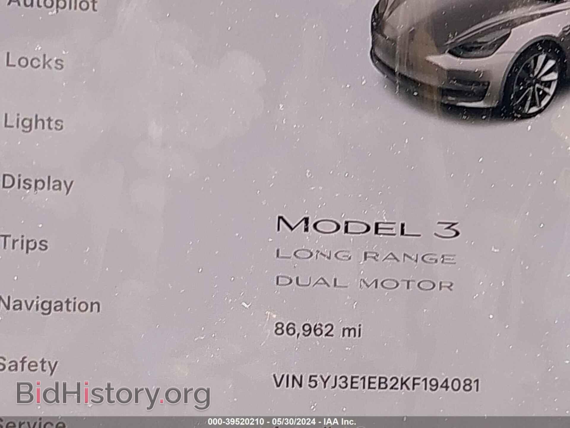 2019 TESLA MODEL 3 - VIN: 5YJ3E1EB2KF194081 - Photo 7