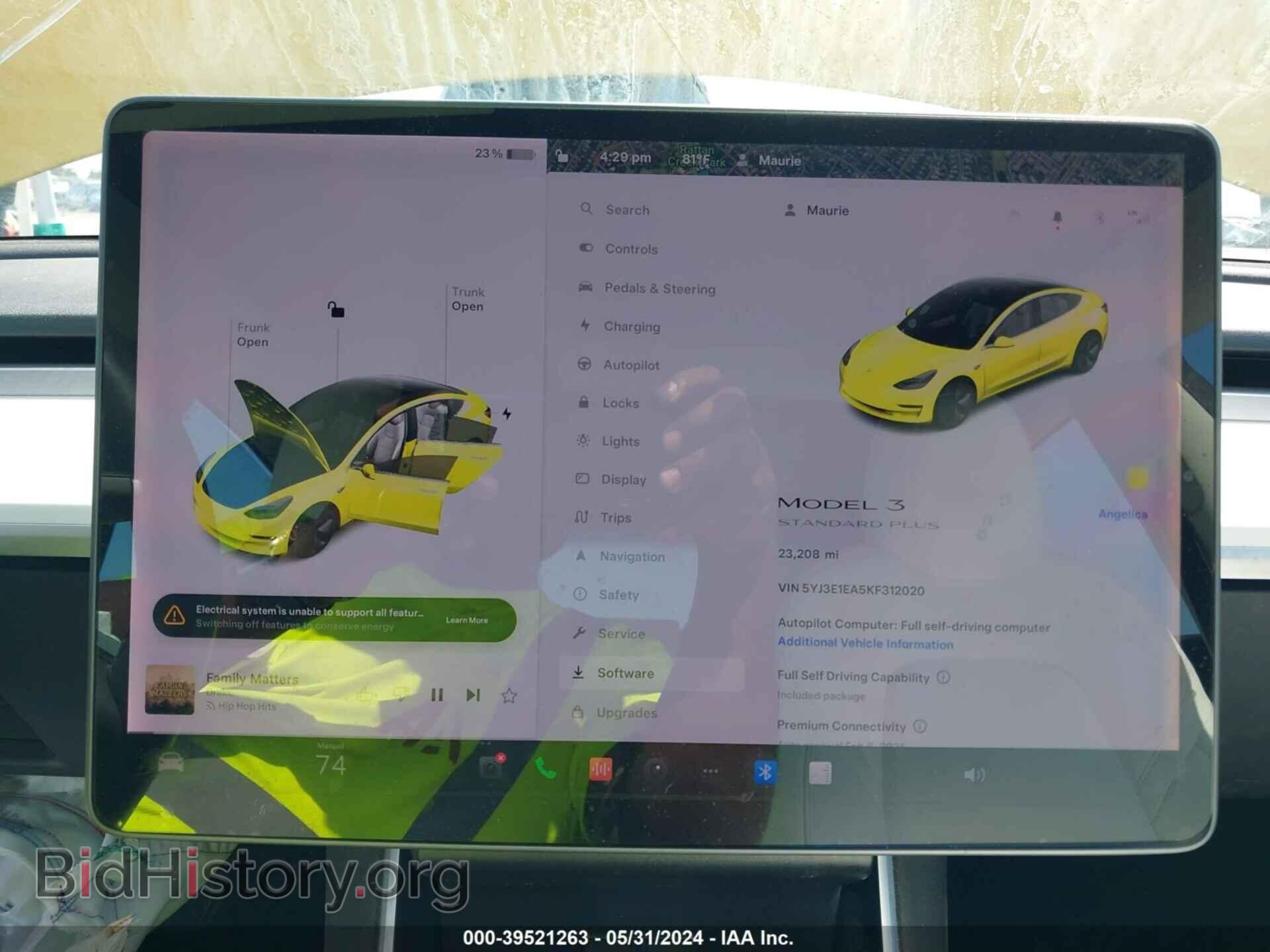 2019 TESLA MODEL 3 - VIN: 5YJ3E1EA5KF312020 - Фото 17