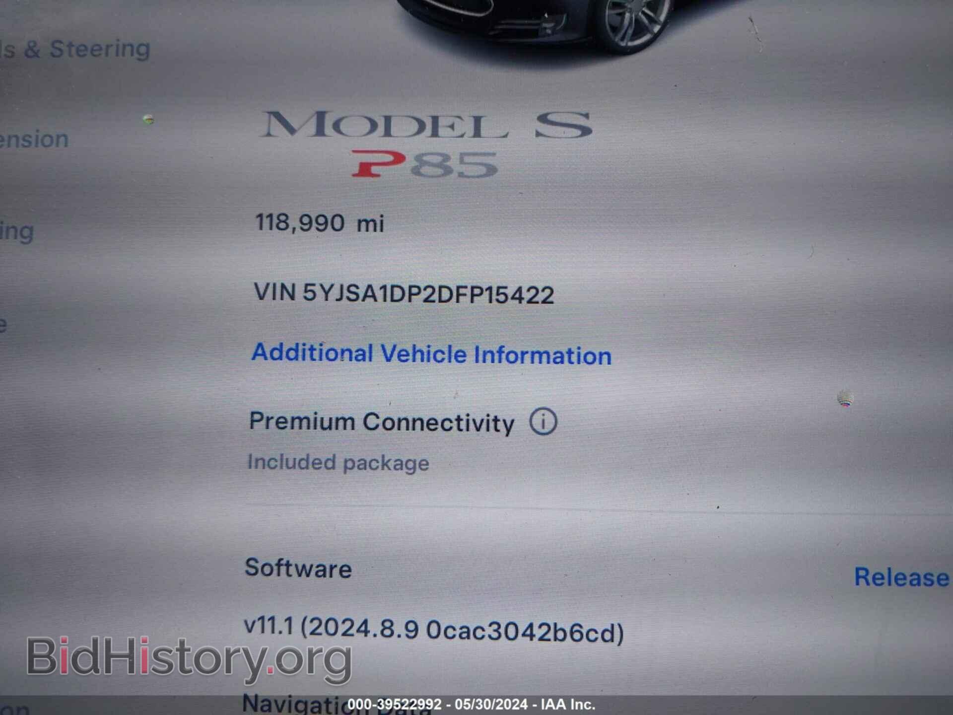 2013 TESLA MODEL S - VIN: 5YJSA1DP2DFP15422 - Photo 12