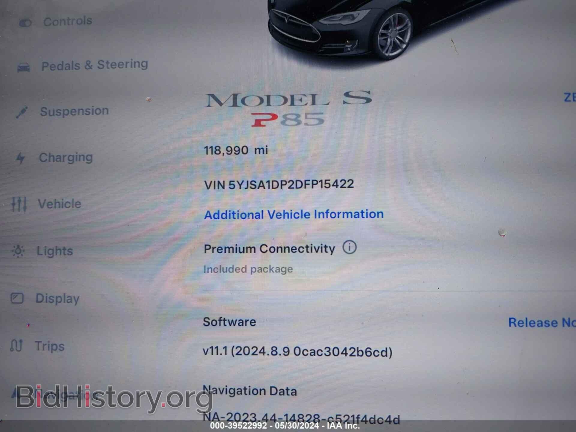2013 TESLA MODEL S - VIN: 5YJSA1DP2DFP15422 - Photo 7