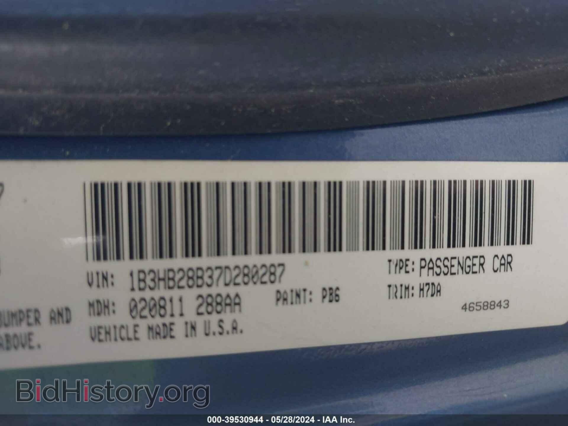 2007 DODGE CALIBER - VIN: 1B3HB28B37D280287 - Photo 9
