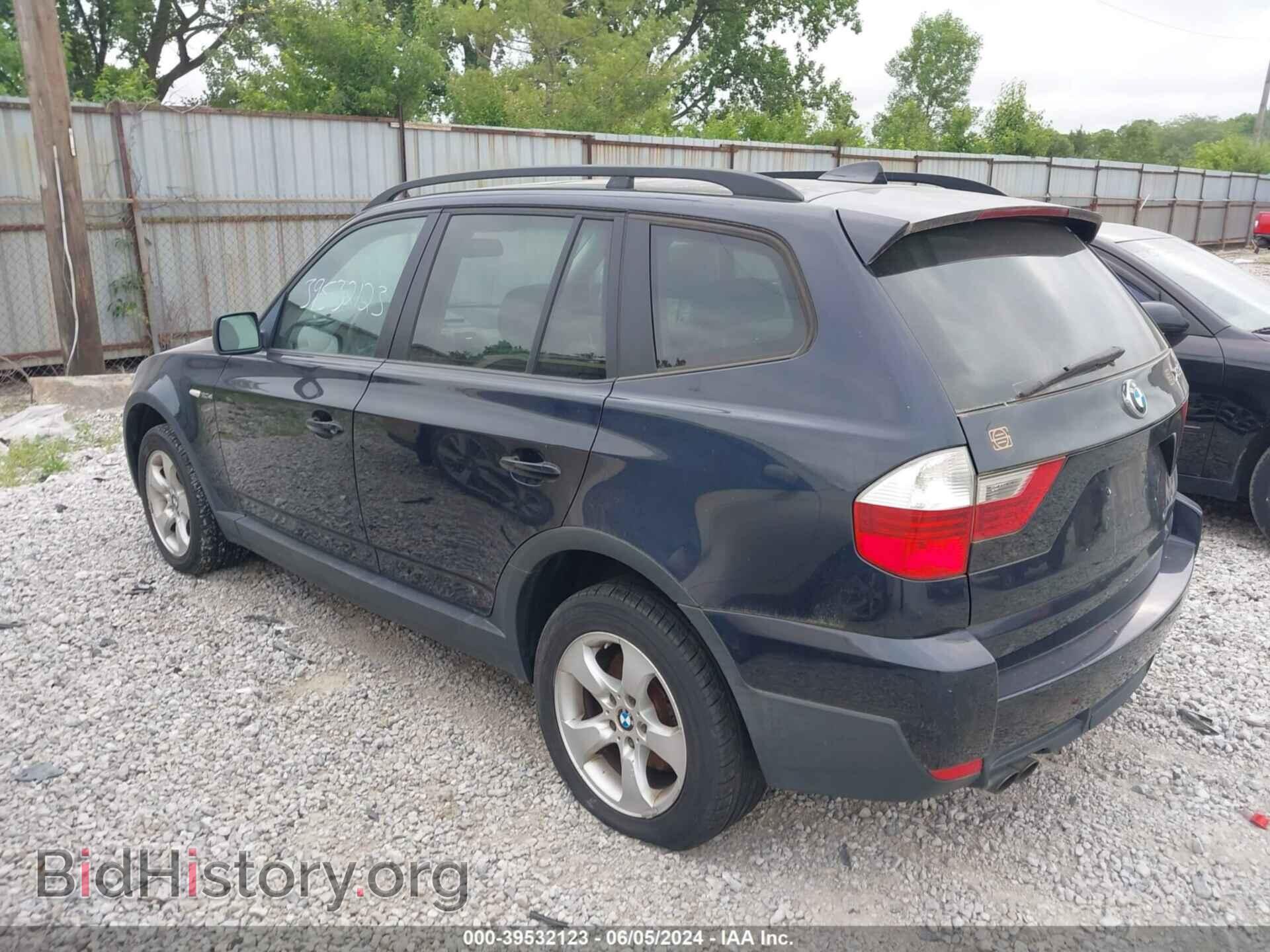 2007 BMW X3 - VIN: WBXPC93477WF08665 - Фото 3