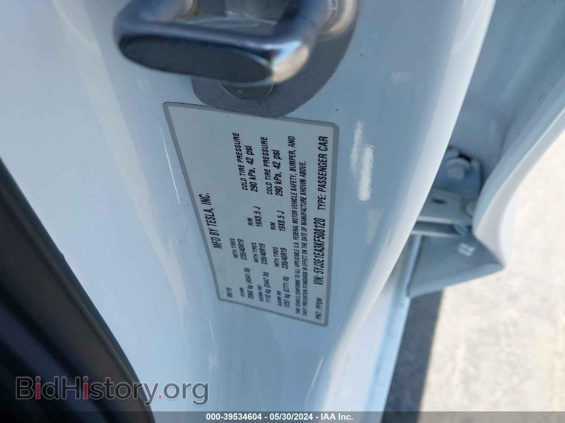 2019 TESLA MODEL 3 - VIN: 5YJ3E1EA3KF508120 - Фото 9