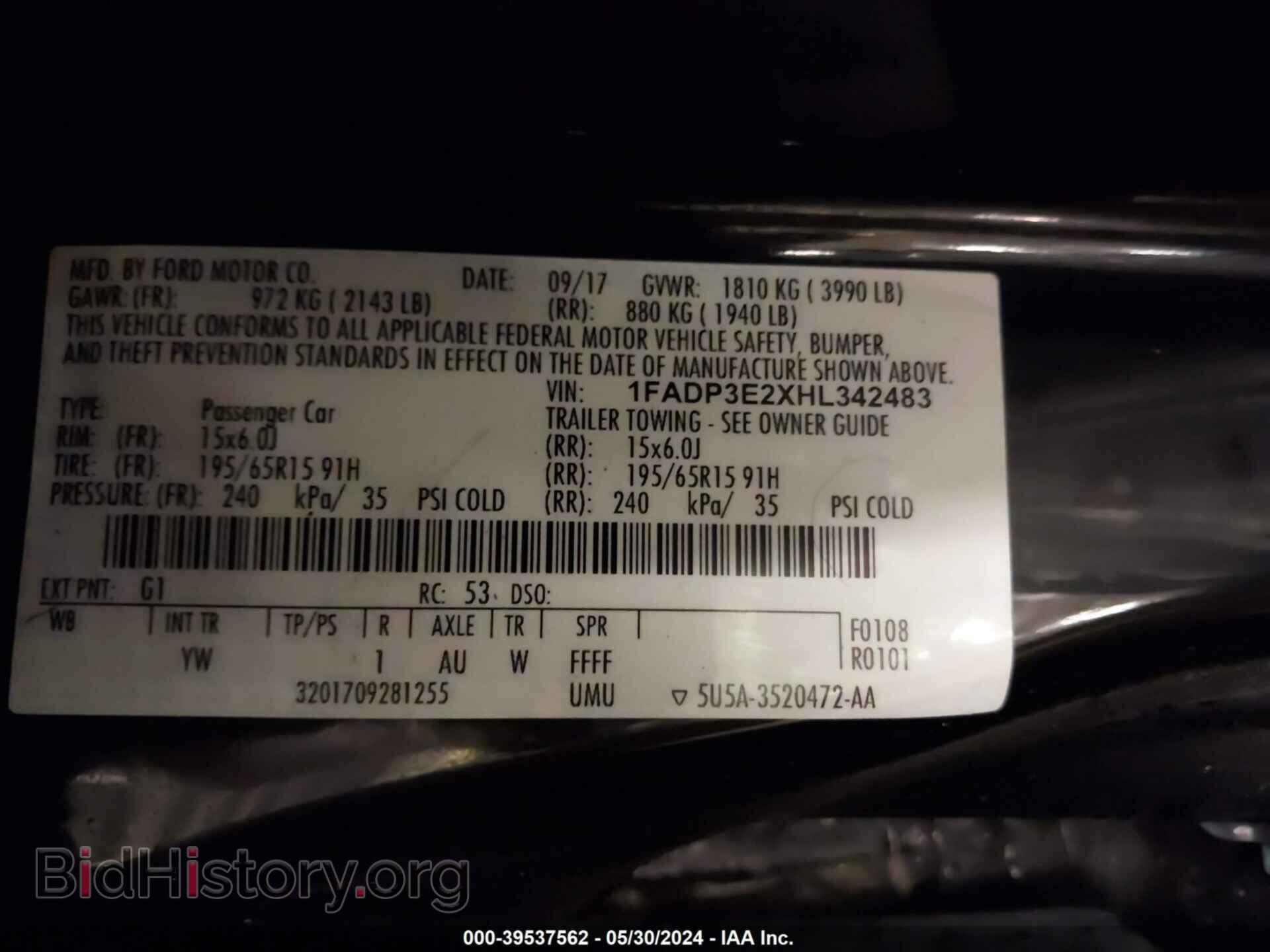 2017 FORD FOCUS - VIN: 1FADP3E2XHL342483 - Photo 9