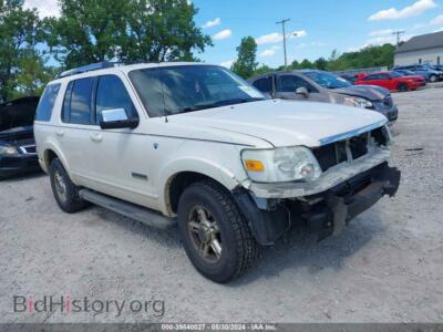 2007 Ford EXPLORER Limited, белый — VIN 1FMEU75837UB64701, IAAI