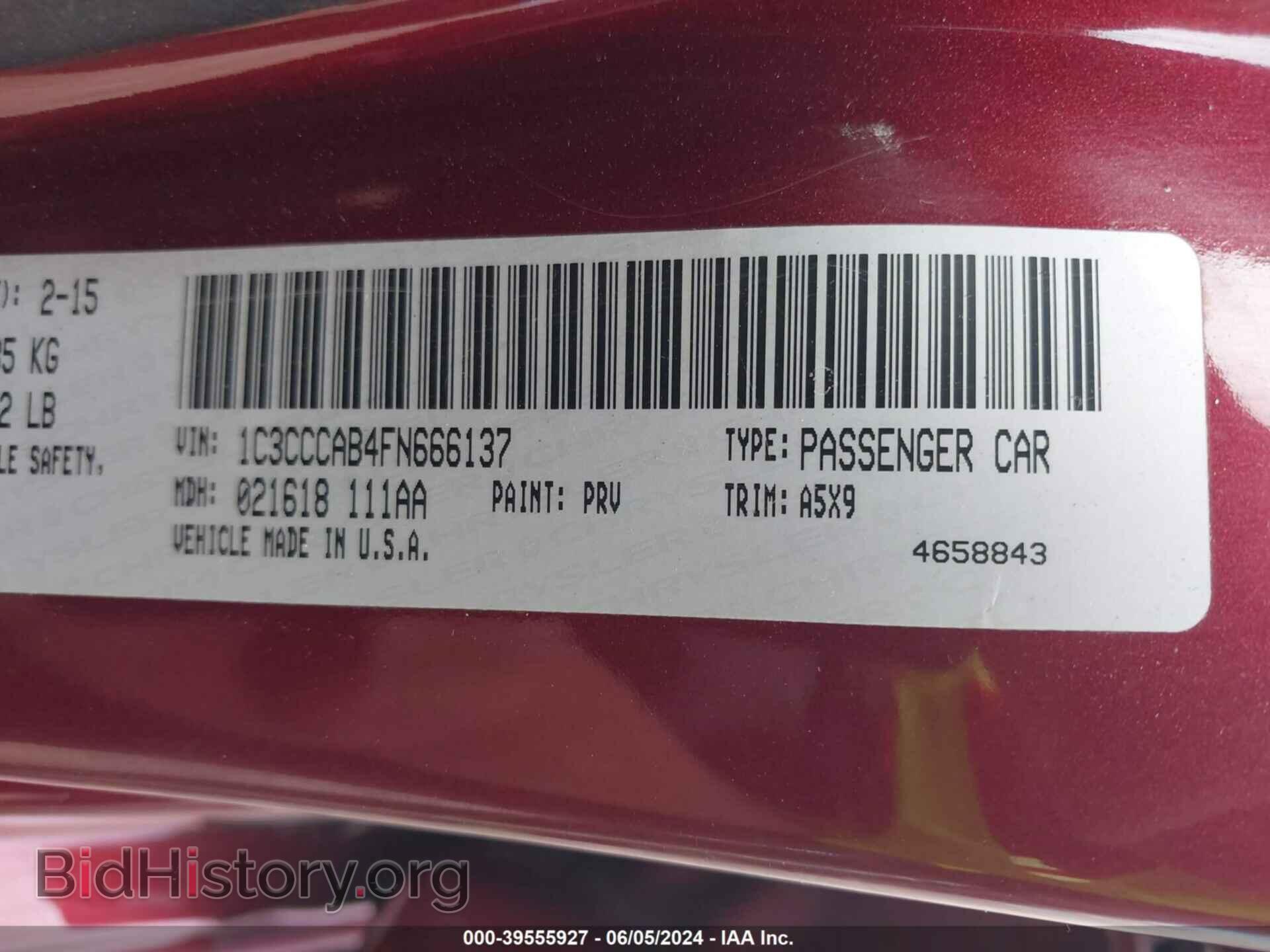 2015 CHRYSLER 200 - VIN: 1C3CCCAB4FN666137 - Фото 9