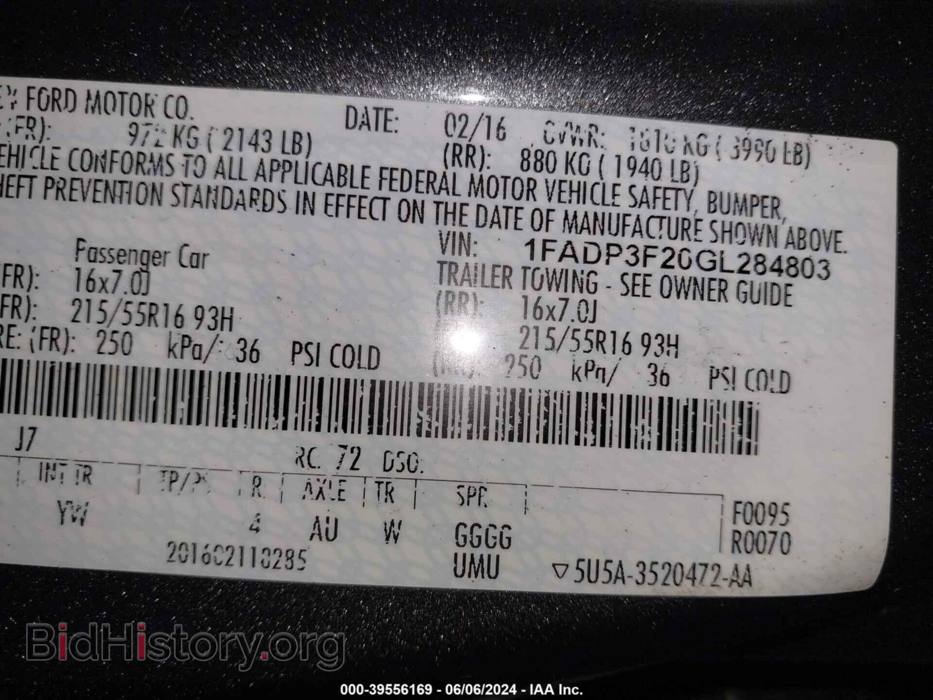 2016 FORD FOCUS - VIN: 1FADP3F20GL284803 - Фото 9