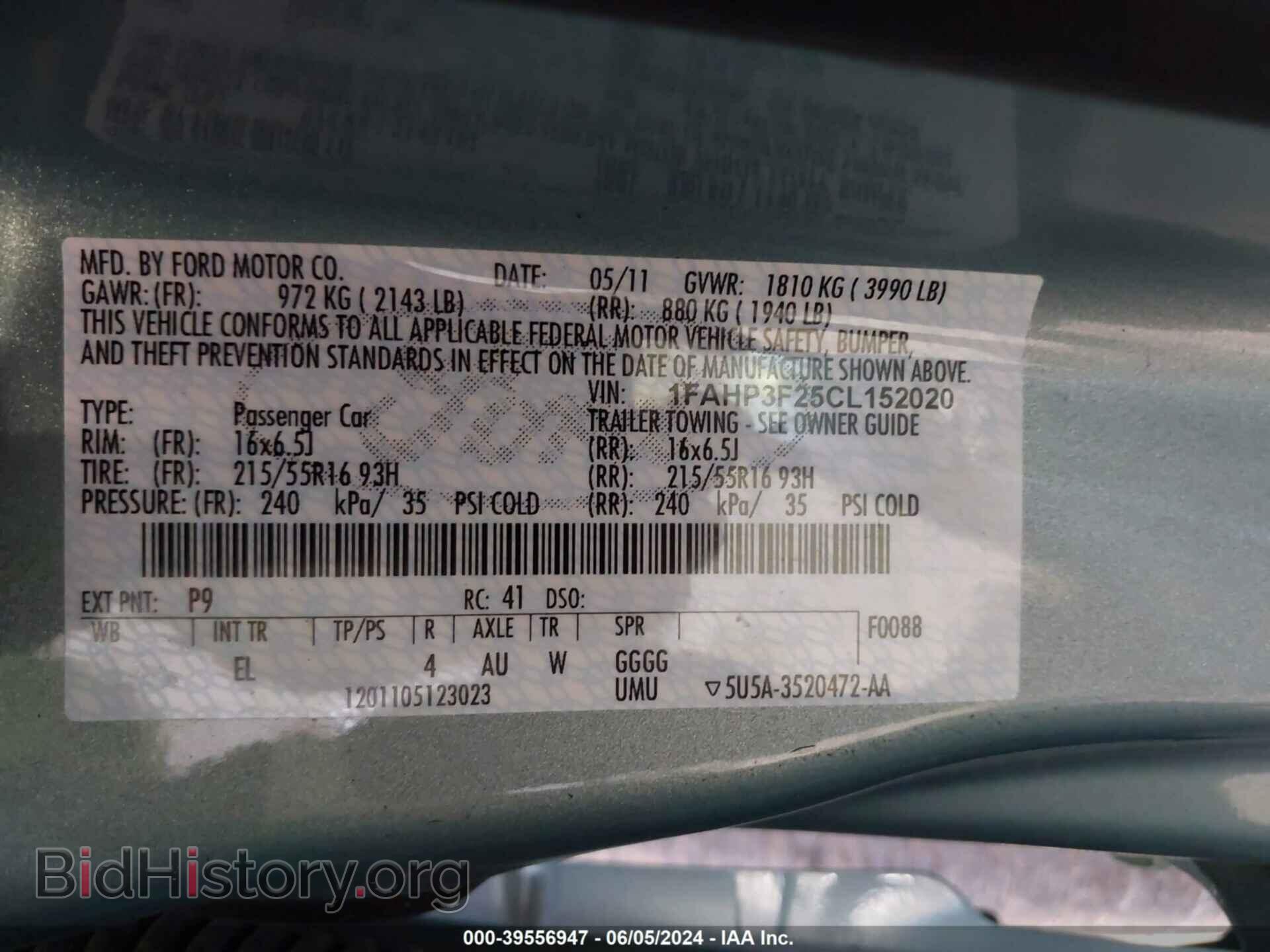 2012 FORD FOCUS - VIN: 1FAHP3F25CL152020 - Фото 9