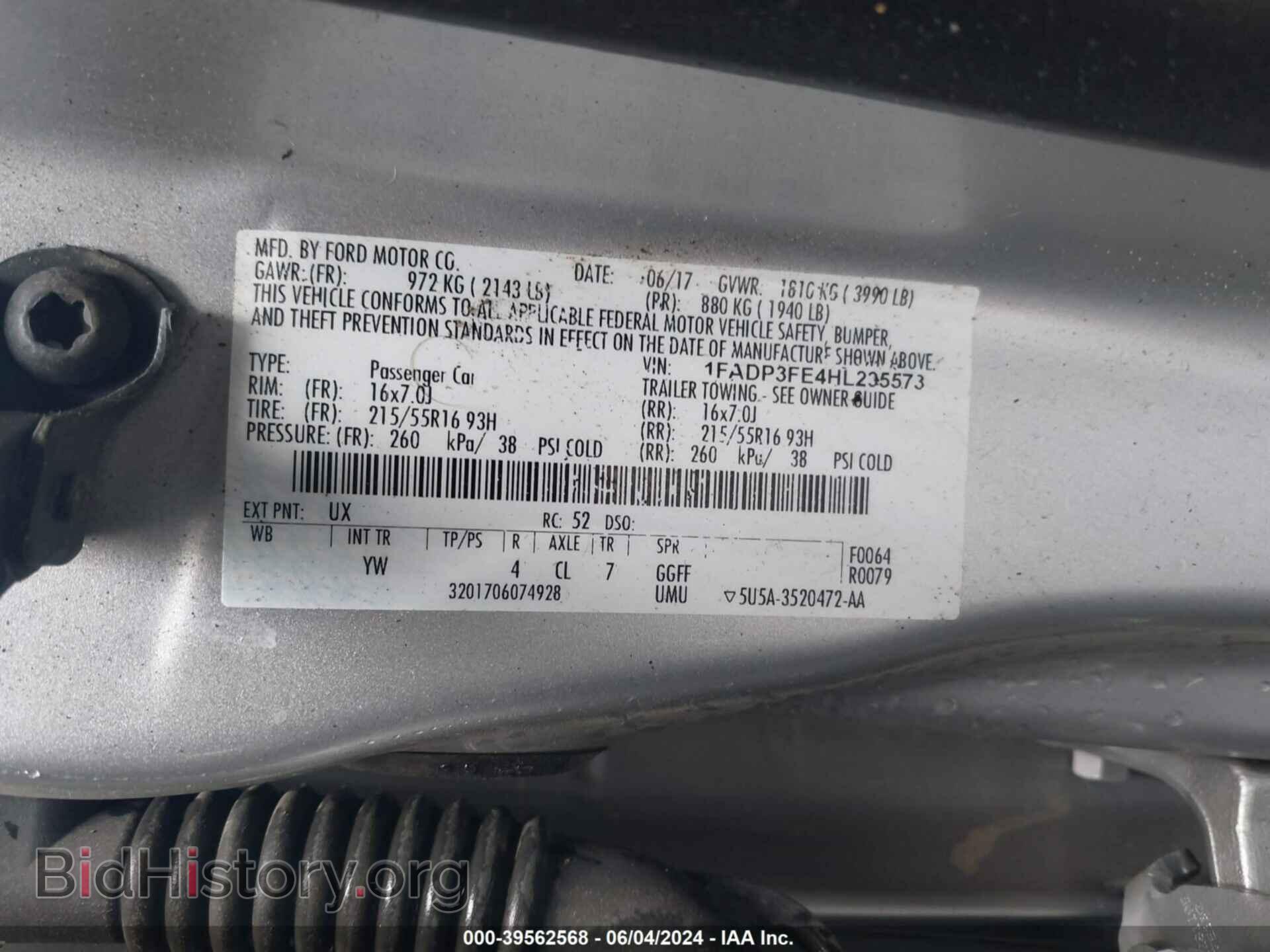 2017 FORD FOCUS - VIN: 1FADP3FE4HL295573 - Photo 9