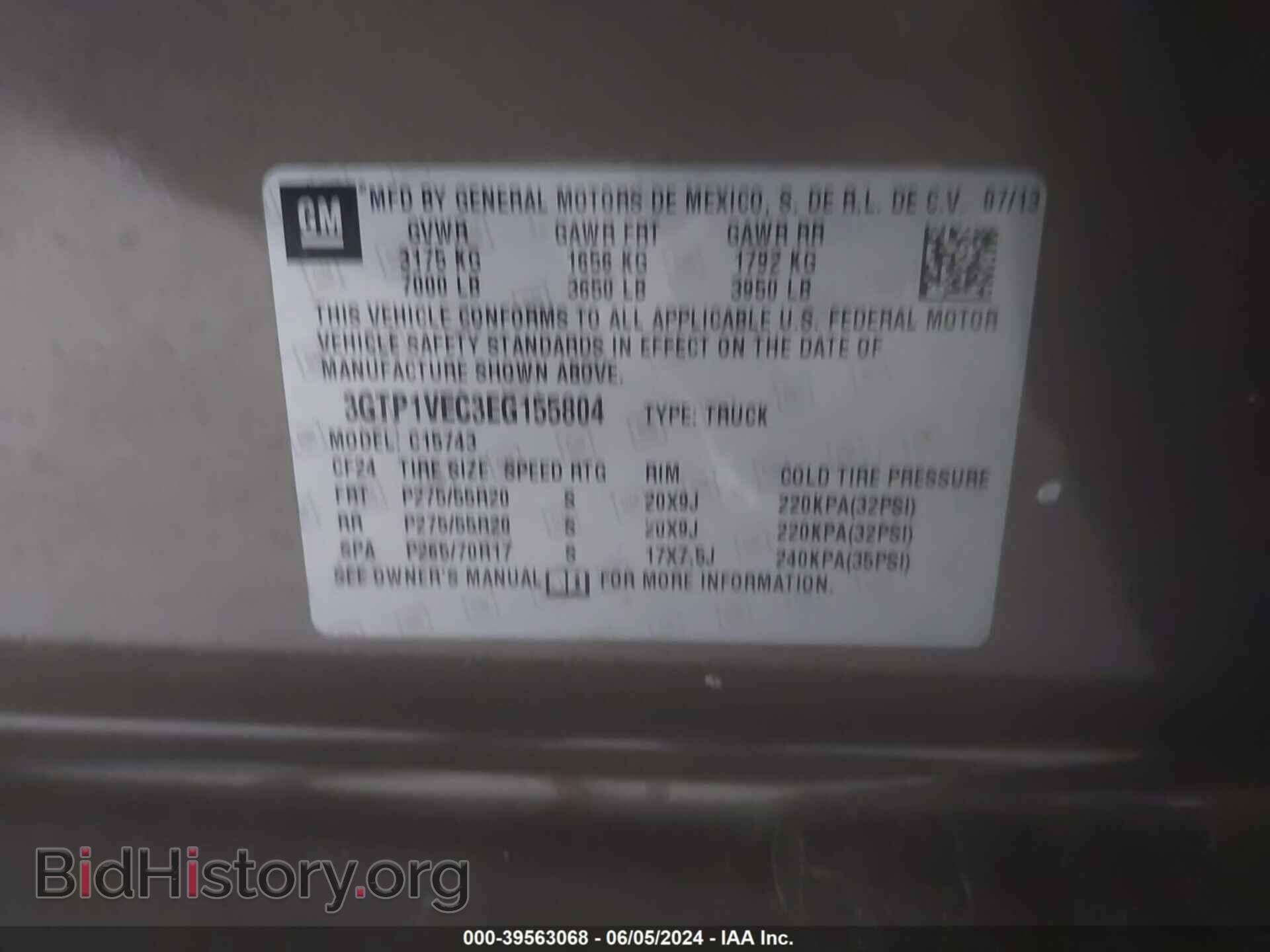 2014 GMC SIERRA 1500 - VIN: 3GTP1VEC3EG155804 - Photo 9