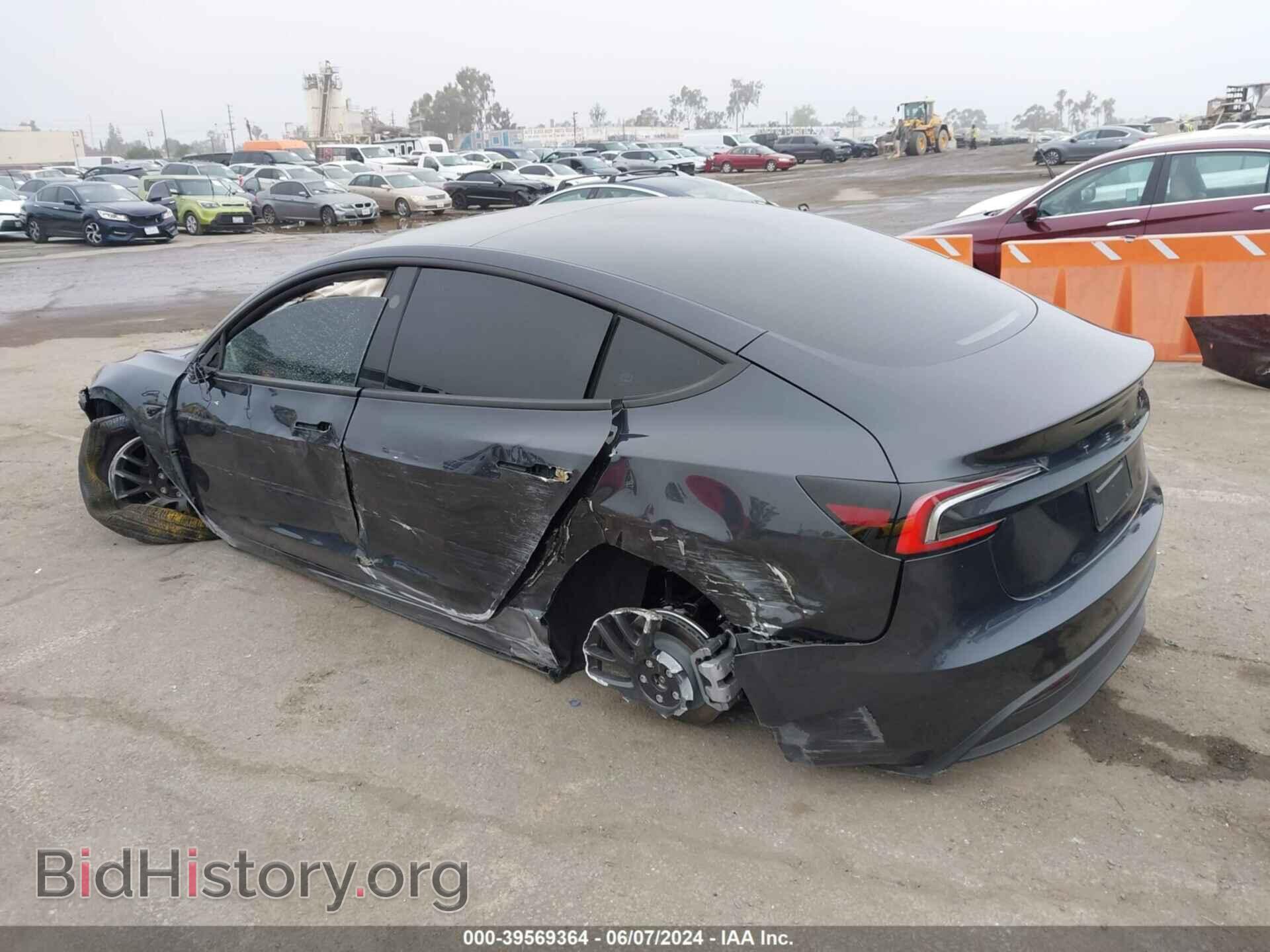 2024 TESLA MODEL 3 - VIN: 5YJ3E1EA4RF737190 - Фото 3