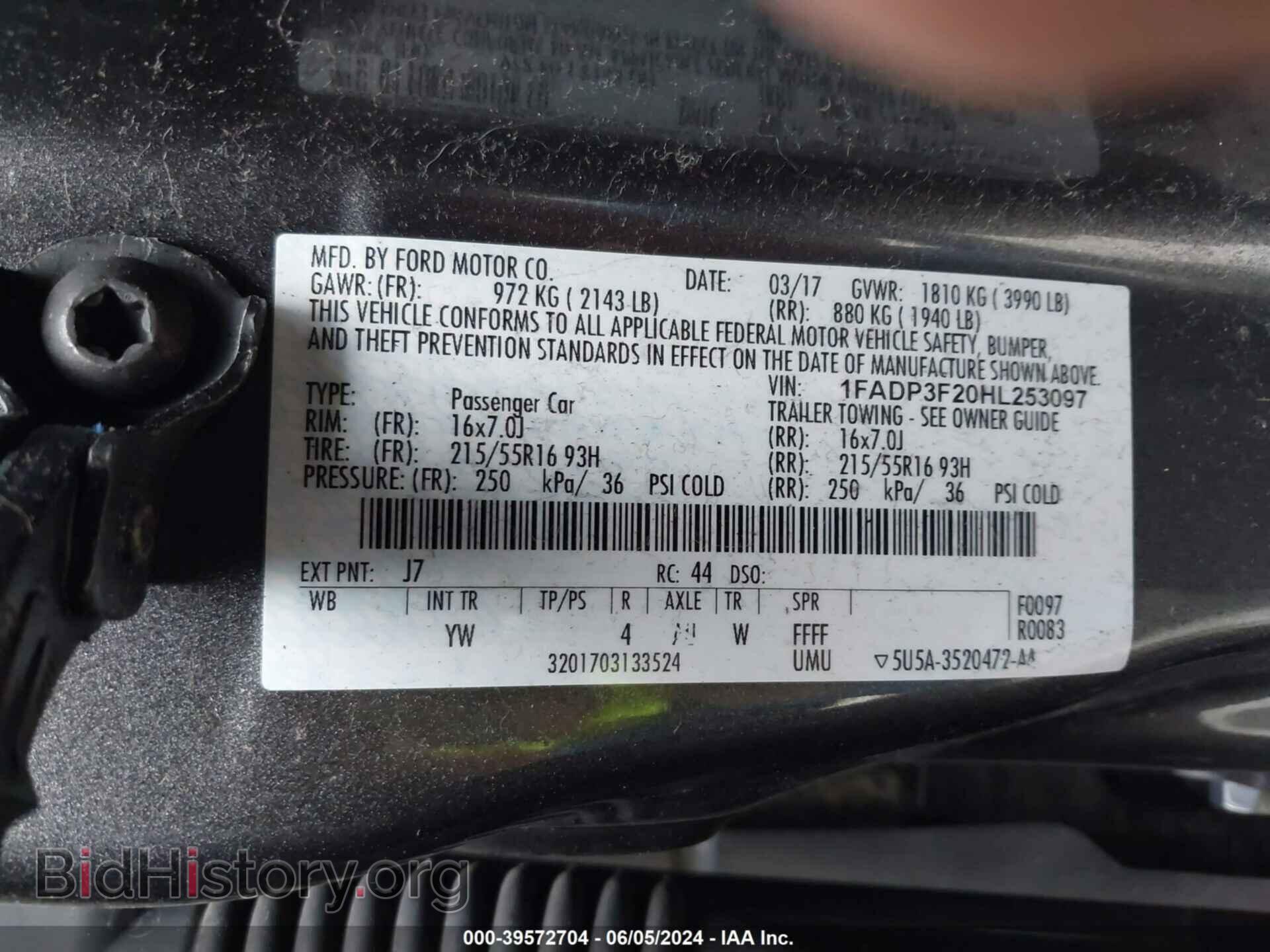 2017 FORD FOCUS - VIN: 1FADP3F20HL253097 - Photo 9