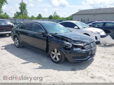 2012 Volkswagen PASSAT 2.5L SE, черный — VIN 1VWBP7A3XCC013473, IAAI