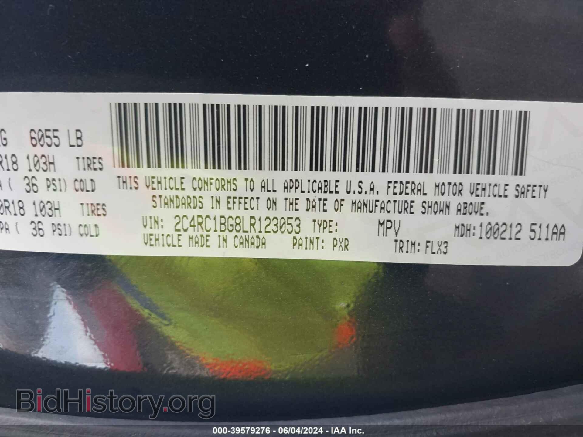 2020 CHRYSLER PACIFICA - VIN: 2C4RC1BG8LR123053 - Photo 9