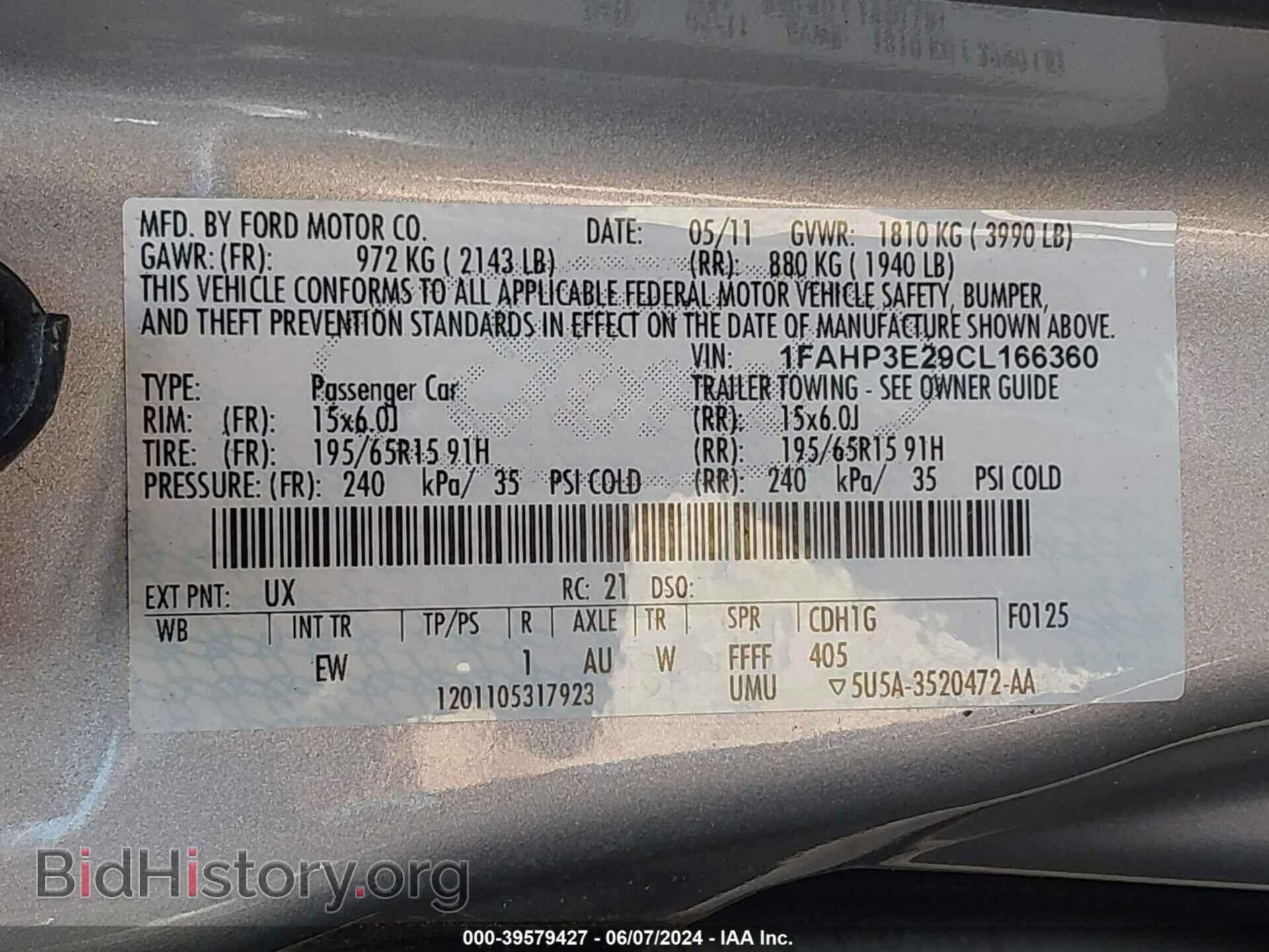 2012 FORD FOCUS - VIN: 1FAHP3E29CL166360 - Photo 9