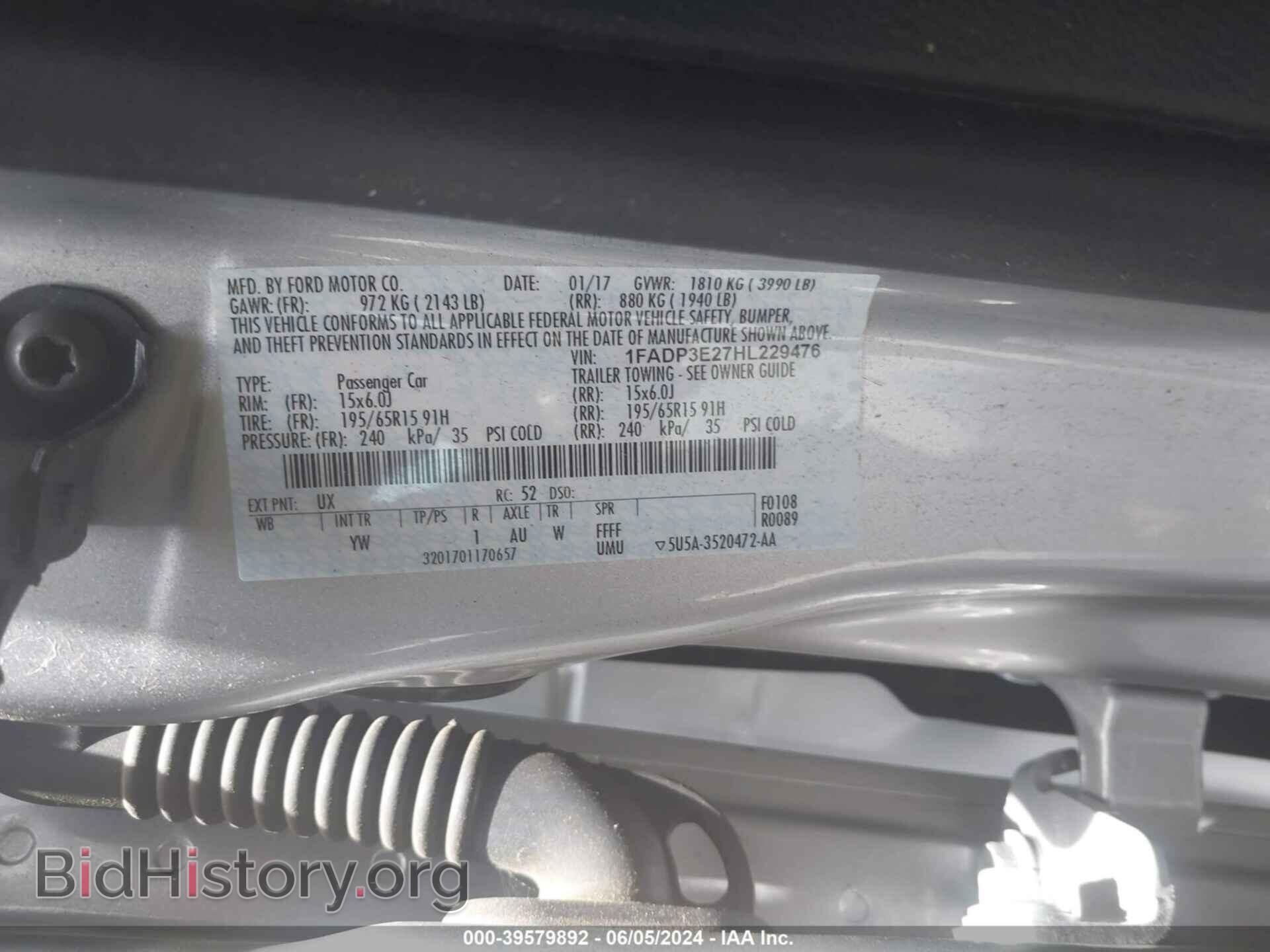 2017 FORD FOCUS - VIN: 1FADP3E27HL229476 - Photo 9