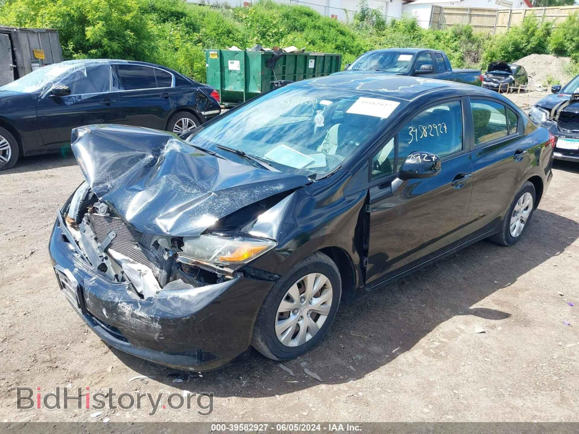 2012 HONDA CIVIC - VIN: 2HGFB2E56CH516076 - Фото 2