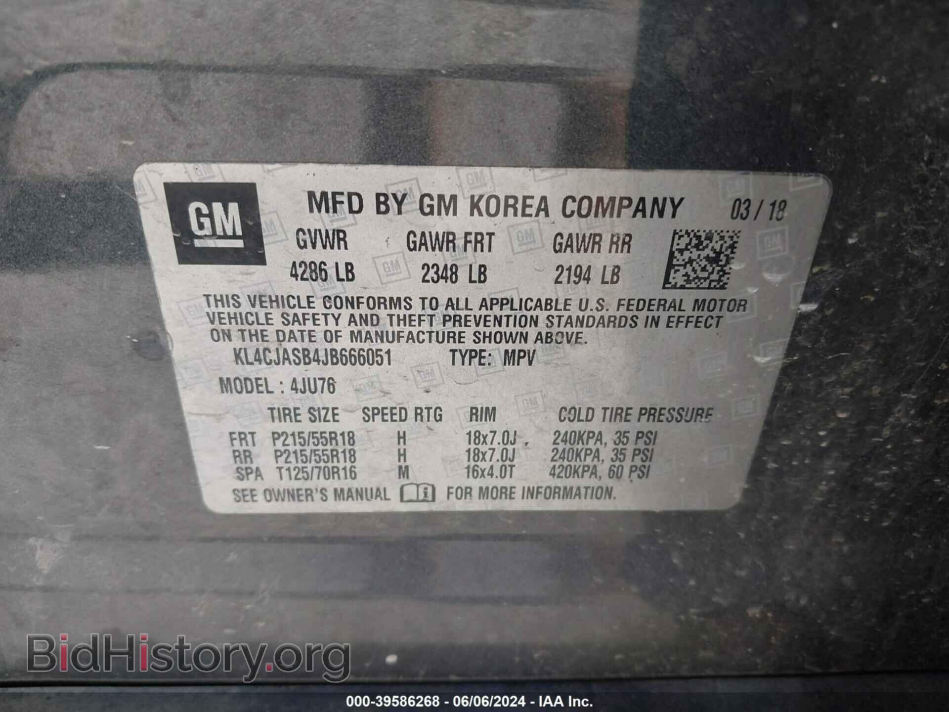 2018 BUICK ENCORE - VIN: KL4CJASB4JB666051 - Photo 9