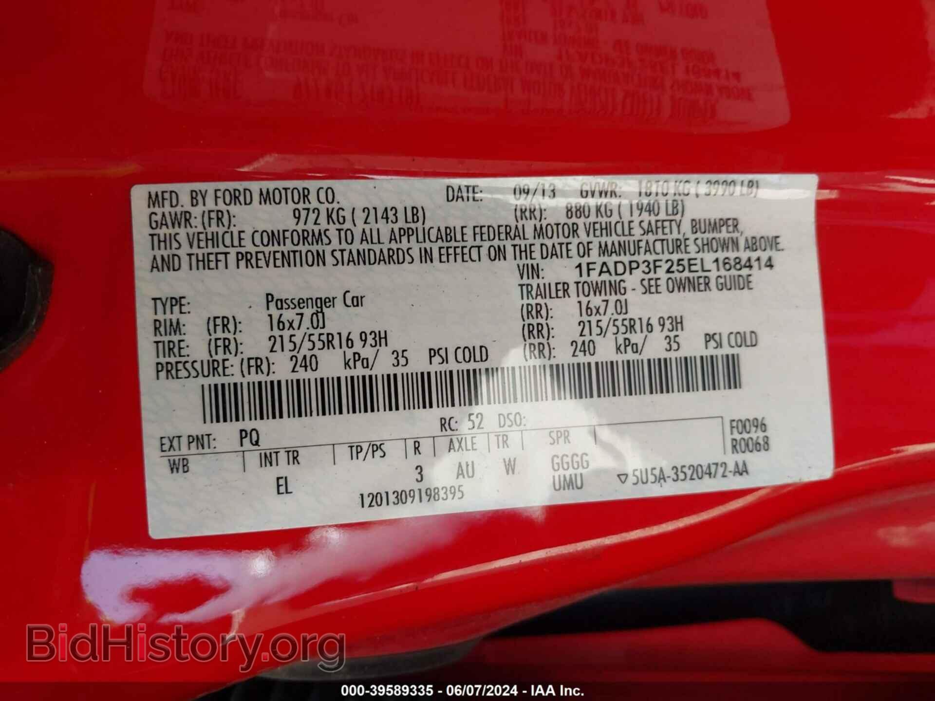 2014 FORD FOCUS - VIN: 1FADP3F25EL168414 - Photo 9