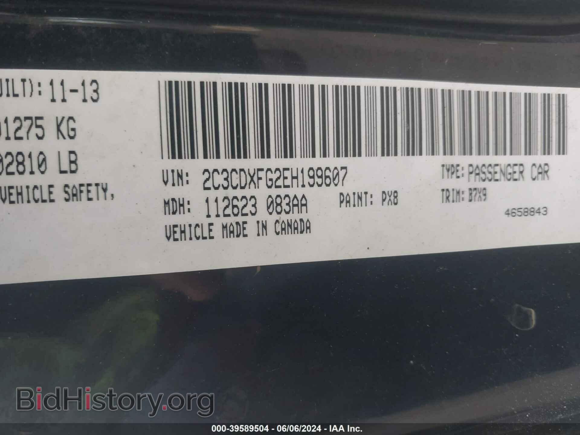 2014 DODGE CHARGER - VIN: 2C3CDXFG2EH199607 - Фото 9