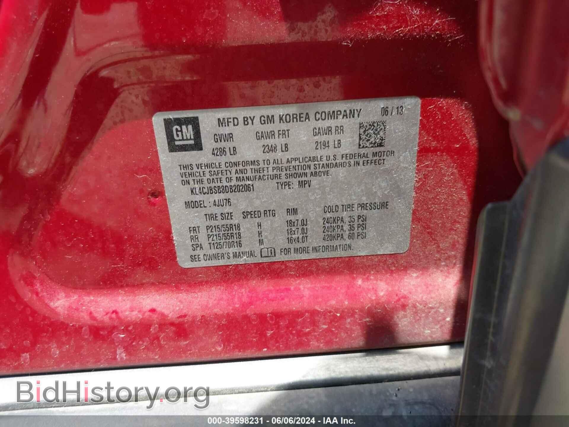2013 BUICK ENCORE - VIN: KL4CJBSB8DB202061 - Photo 9