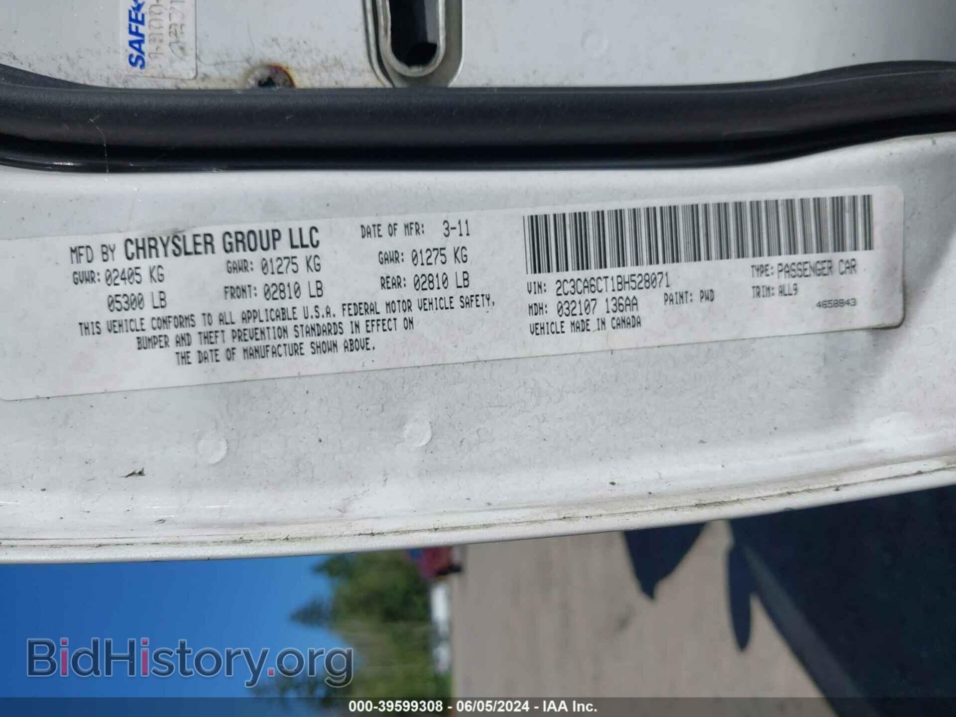 2011 CHRYSLER 300C - VIN: 2C3CA6CT1BH528071 - Photo 9