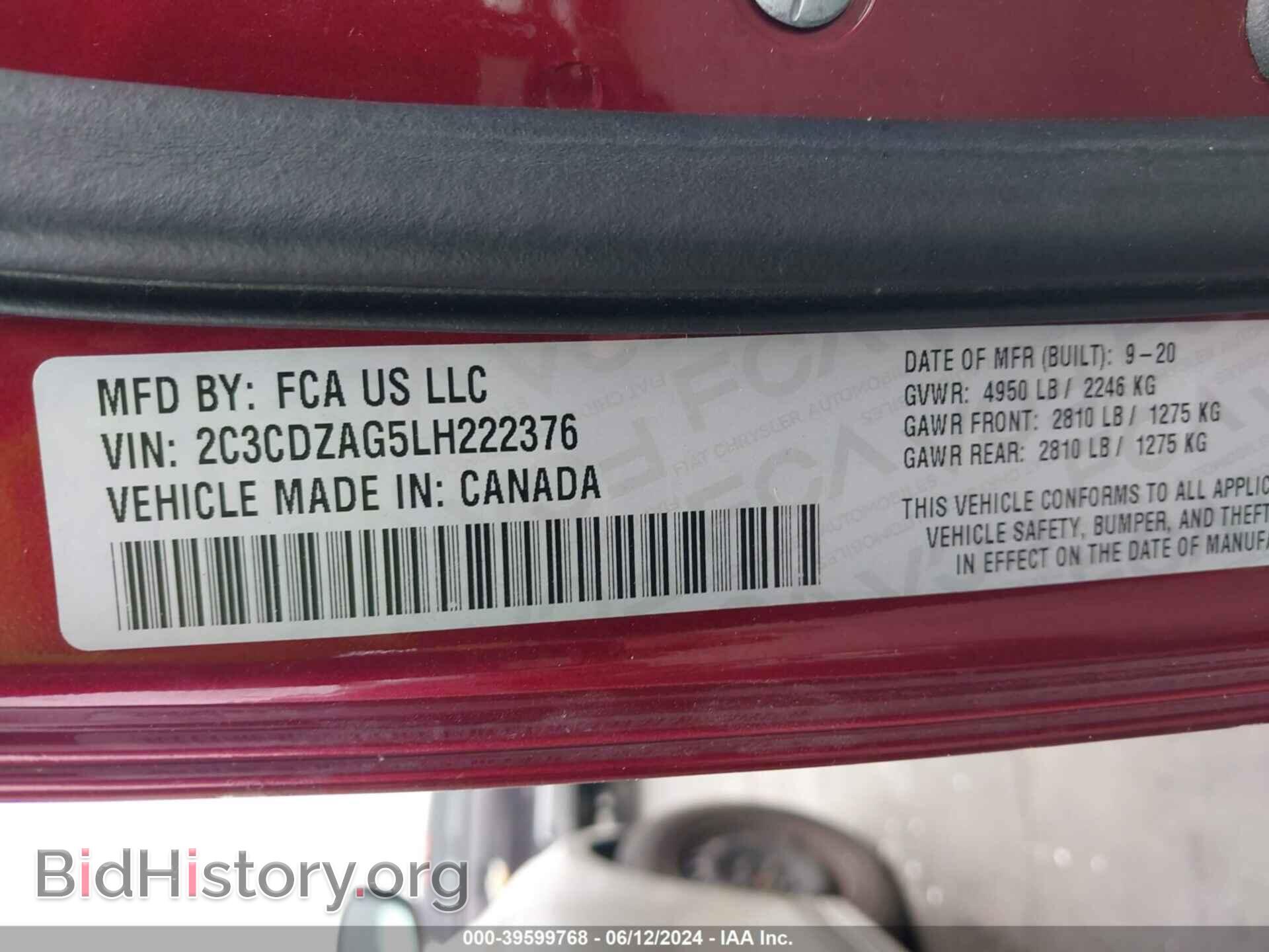 2020 DODGE CHALLENGER - VIN: 2C3CDZAG5LH222376 - Фото 9