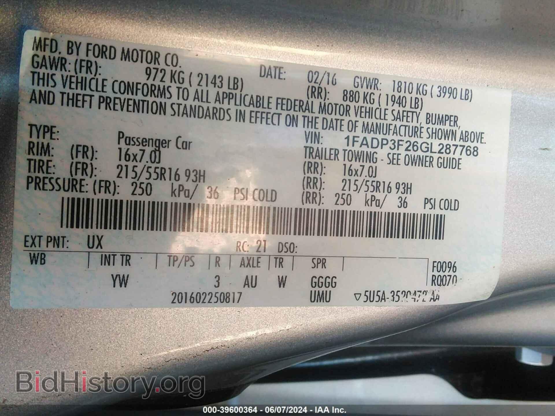 2016 FORD FOCUS - VIN: 1FADP3F26GL287768 - Фото 9