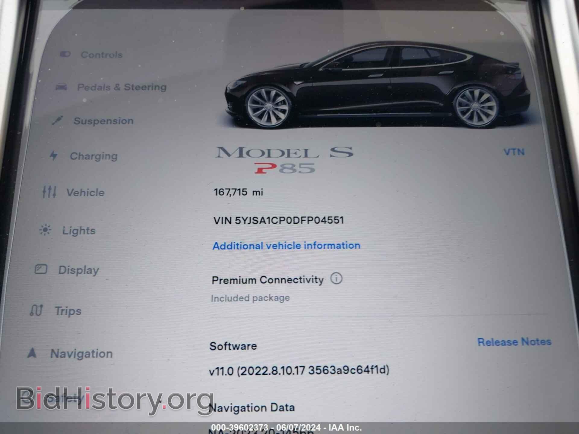 2013 TESLA MODEL S - VIN: 5YJSA1CP0DFP04551 - Photo 7