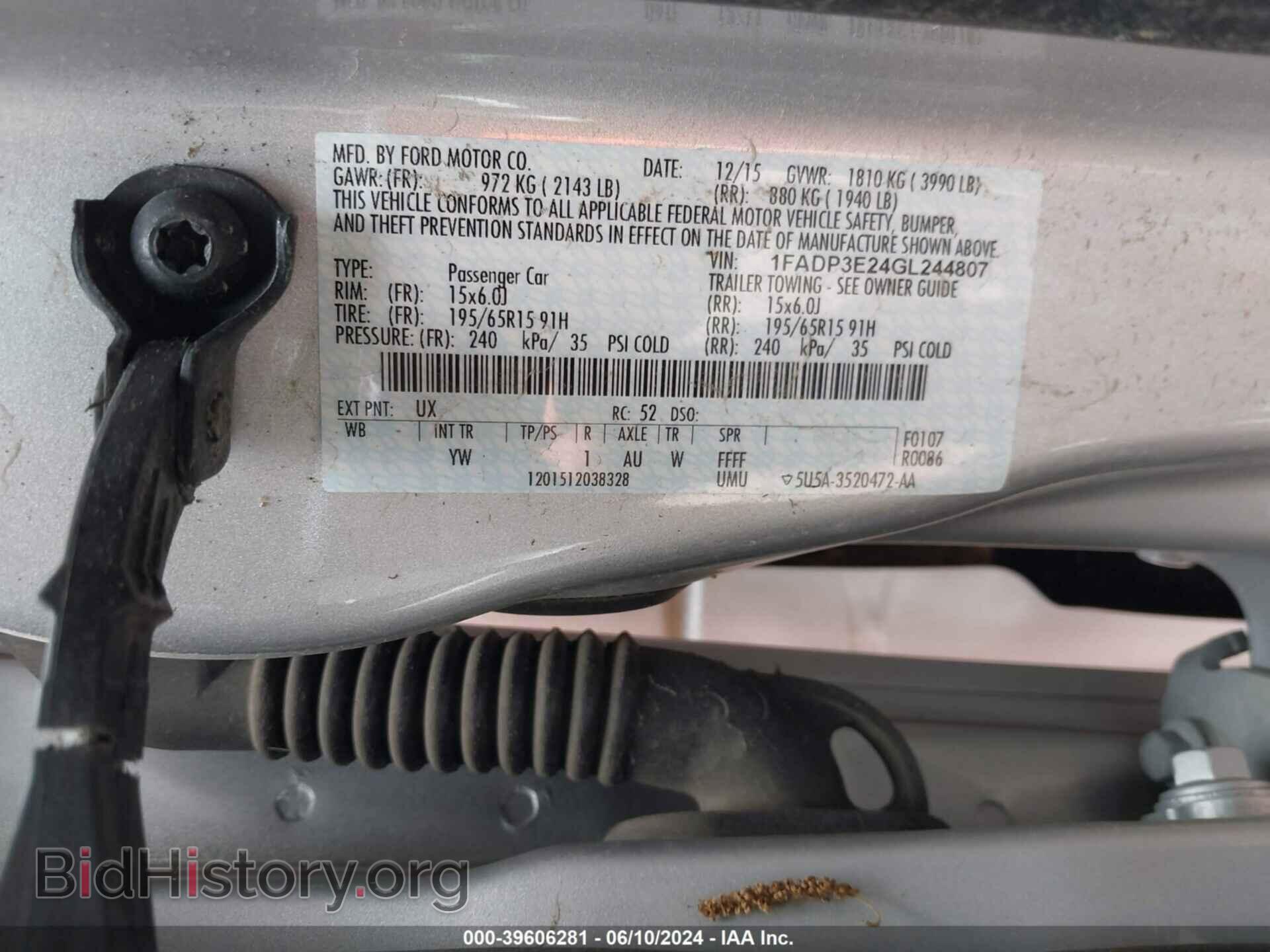 2016 FORD FOCUS - VIN: 1FADP3E24GL244807 - Photo 9