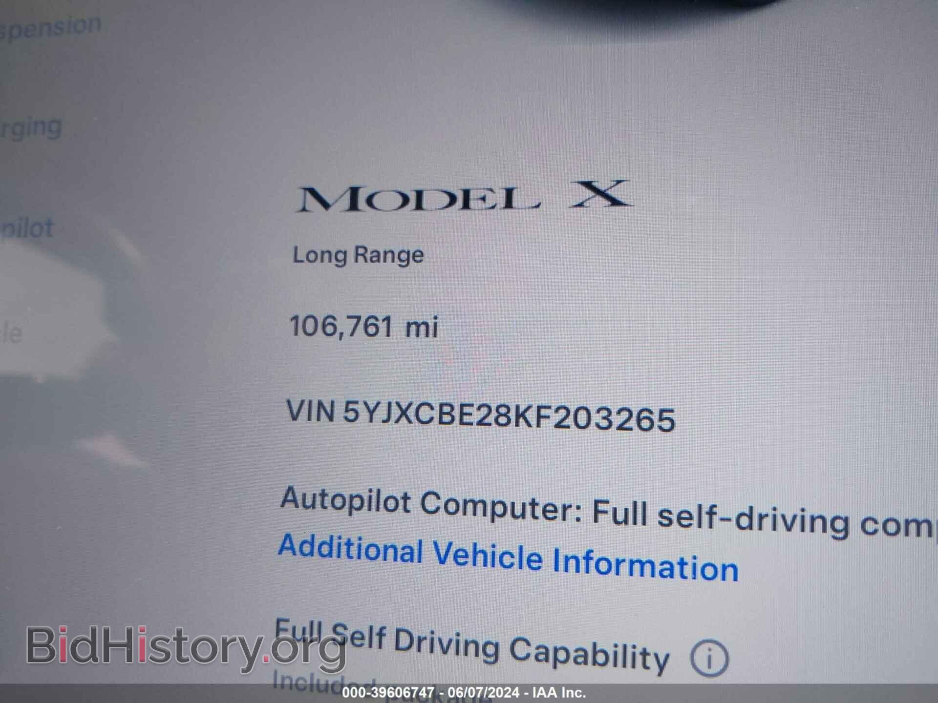 2019 TESLA MODEL X - VIN: 5YJXCBE28KF203265 - Фото 7