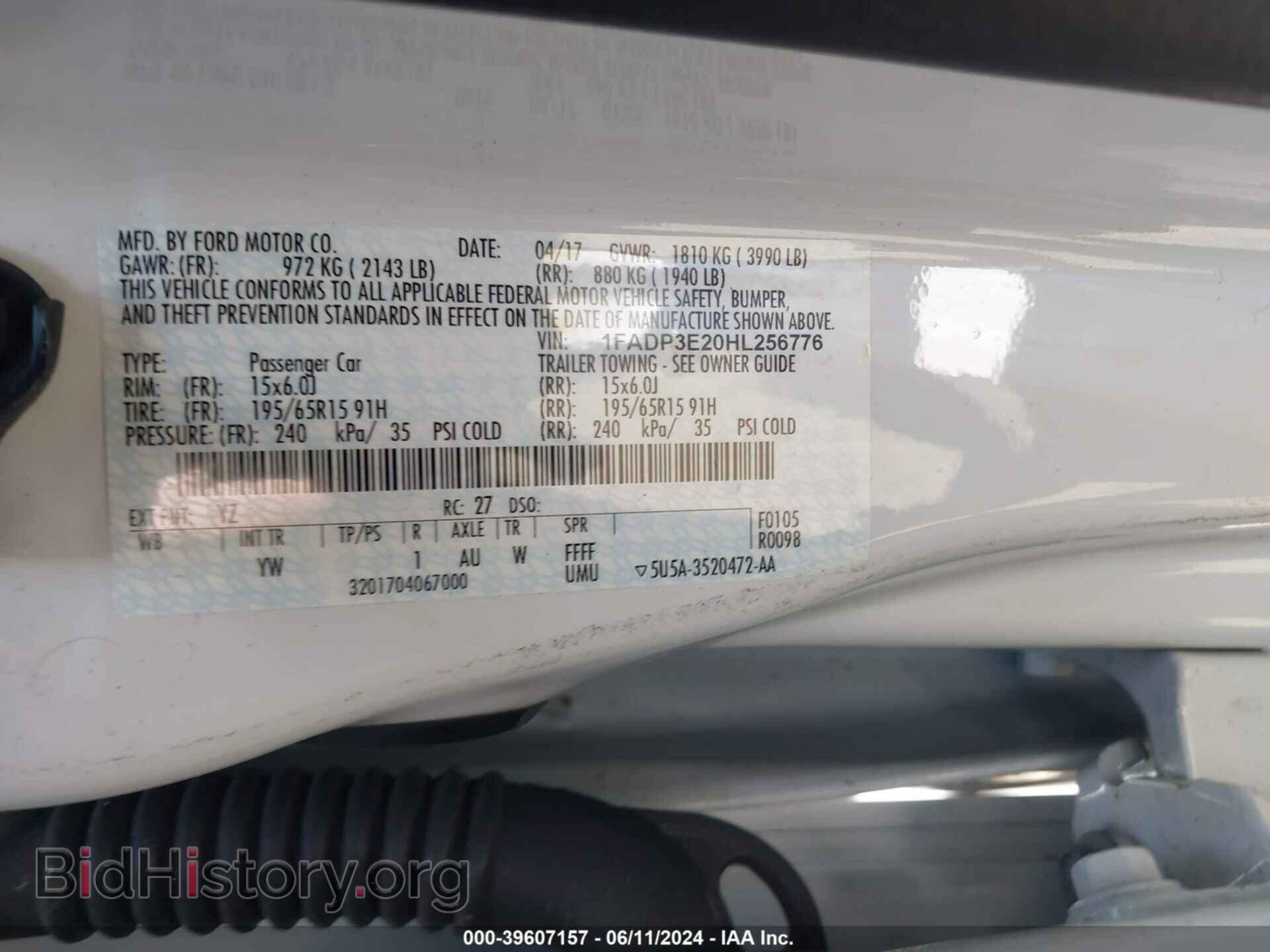 2017 FORD FOCUS - VIN: 1FADP3E20HL256776 - Photo 9