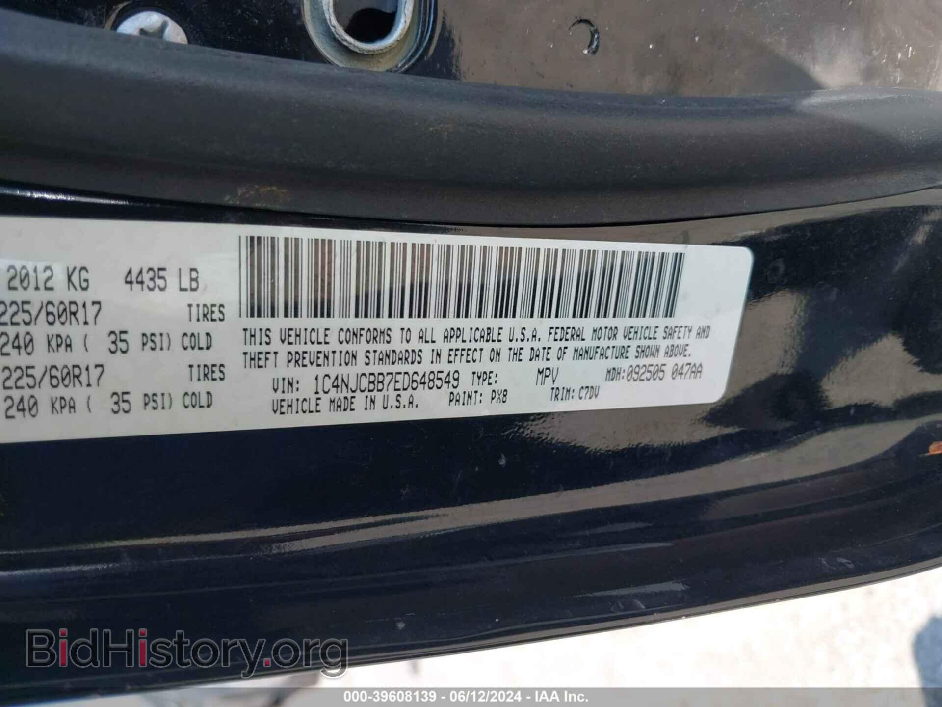 2014 JEEP COMPASS - VIN: 1C4NJCBB7ED648549 - Photo 9