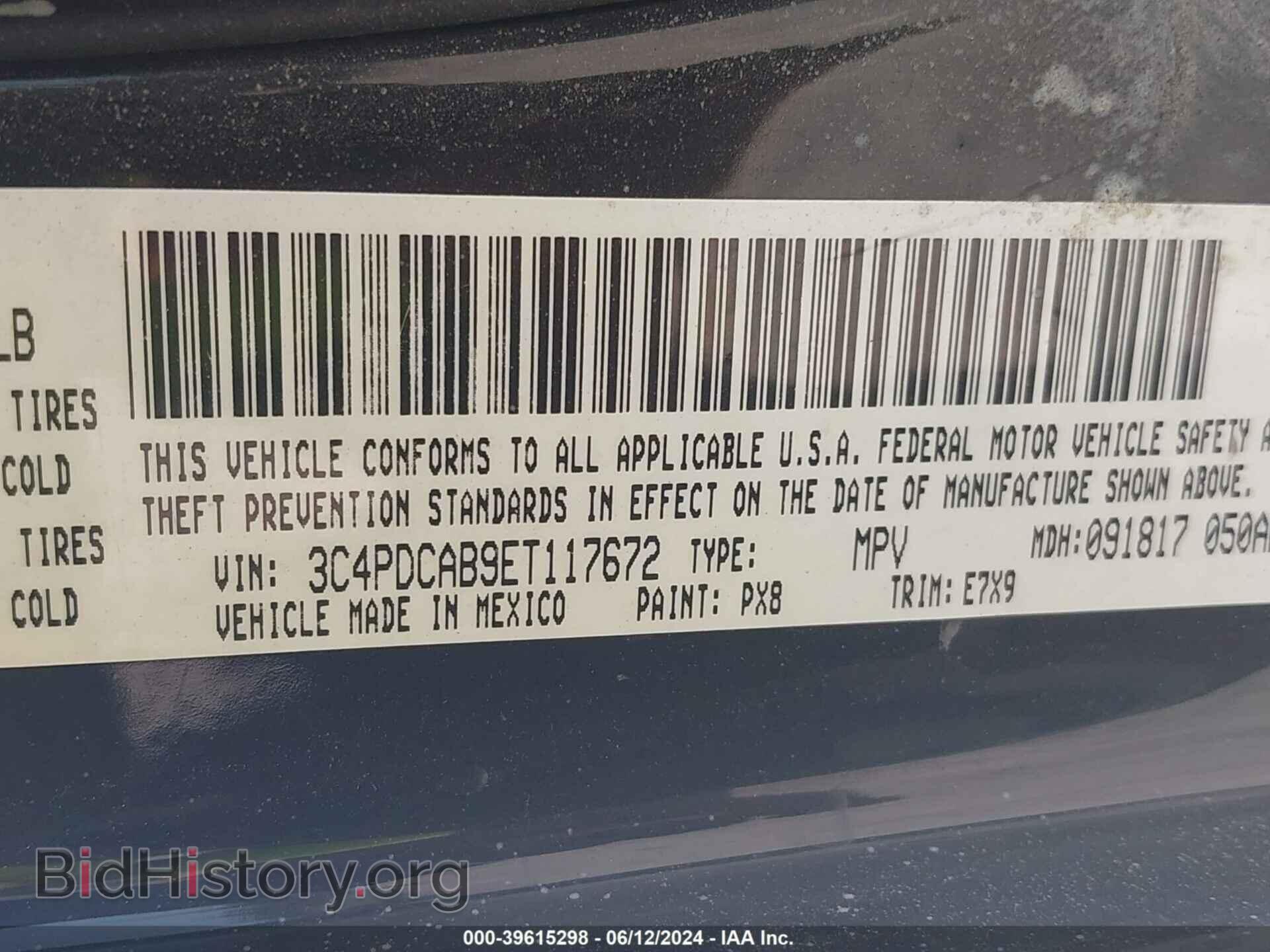 2014 DODGE JOURNEY - VIN: 3C4PDCAB9ET117672 - Фото 9